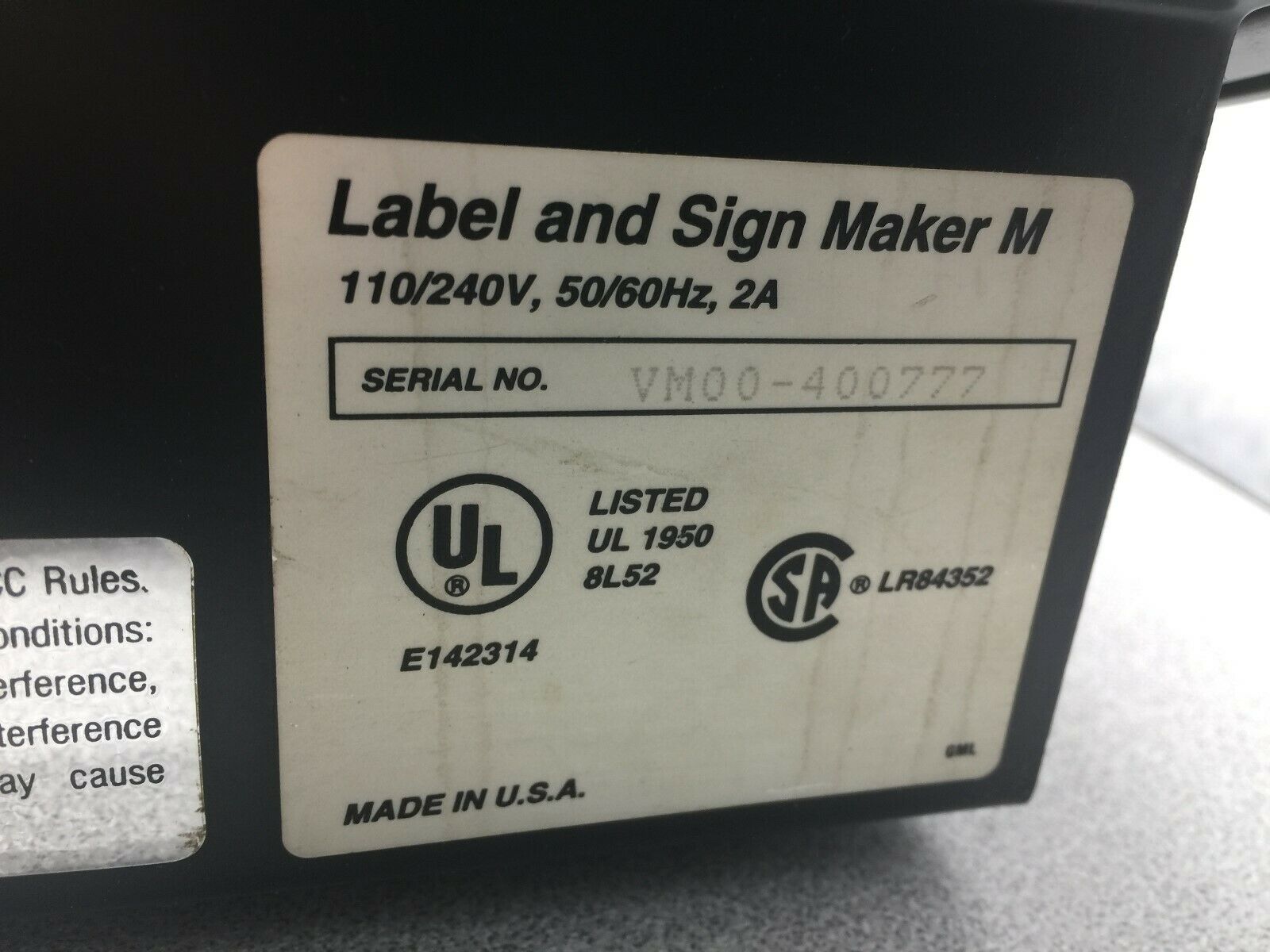 USED BRADEY LABELIZER PLUS INDUSTRIAL LABELING SYSTEM