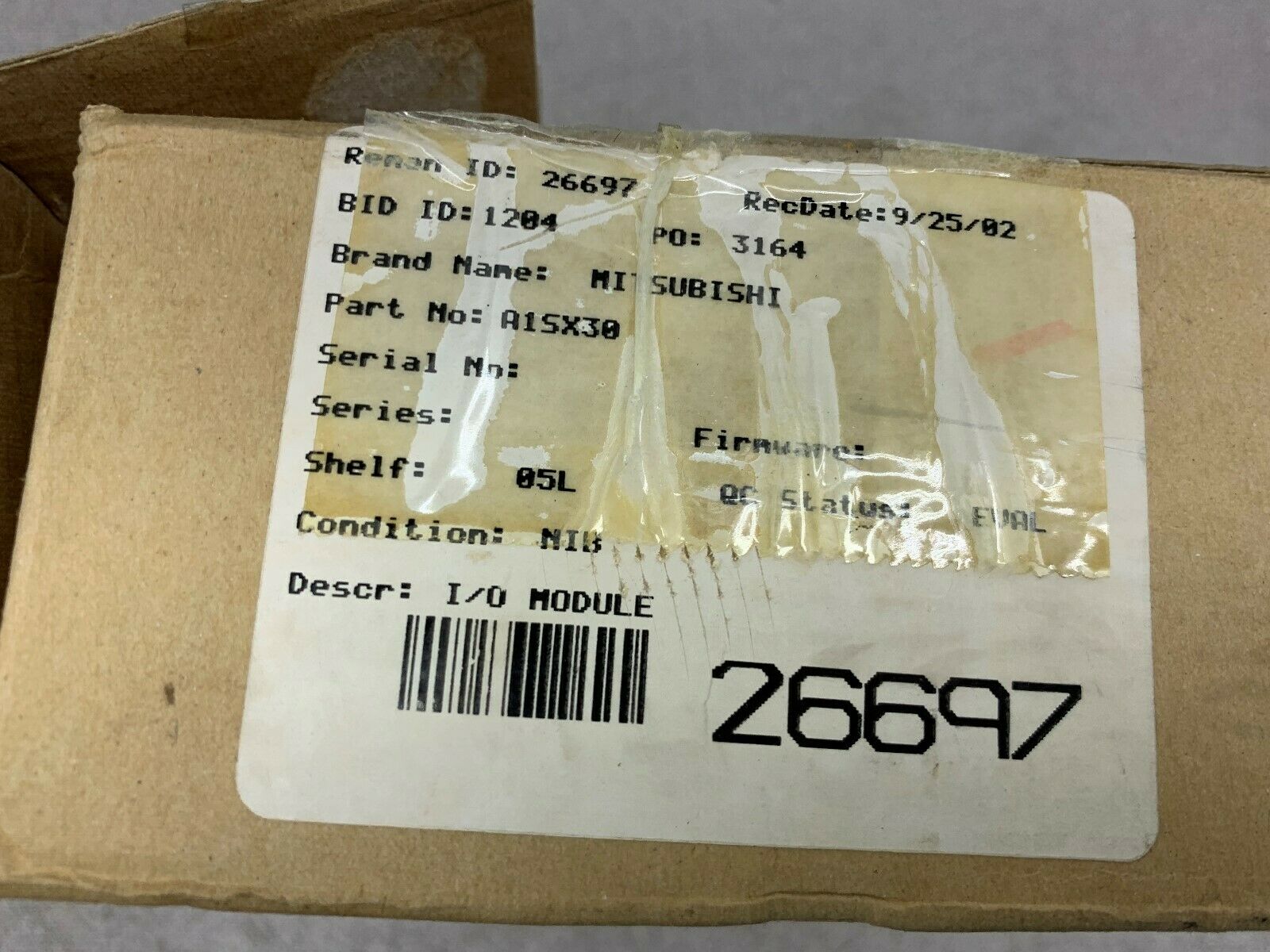 NEW IN BOX MITSBUSHI INPUT UNIT A1SX30
