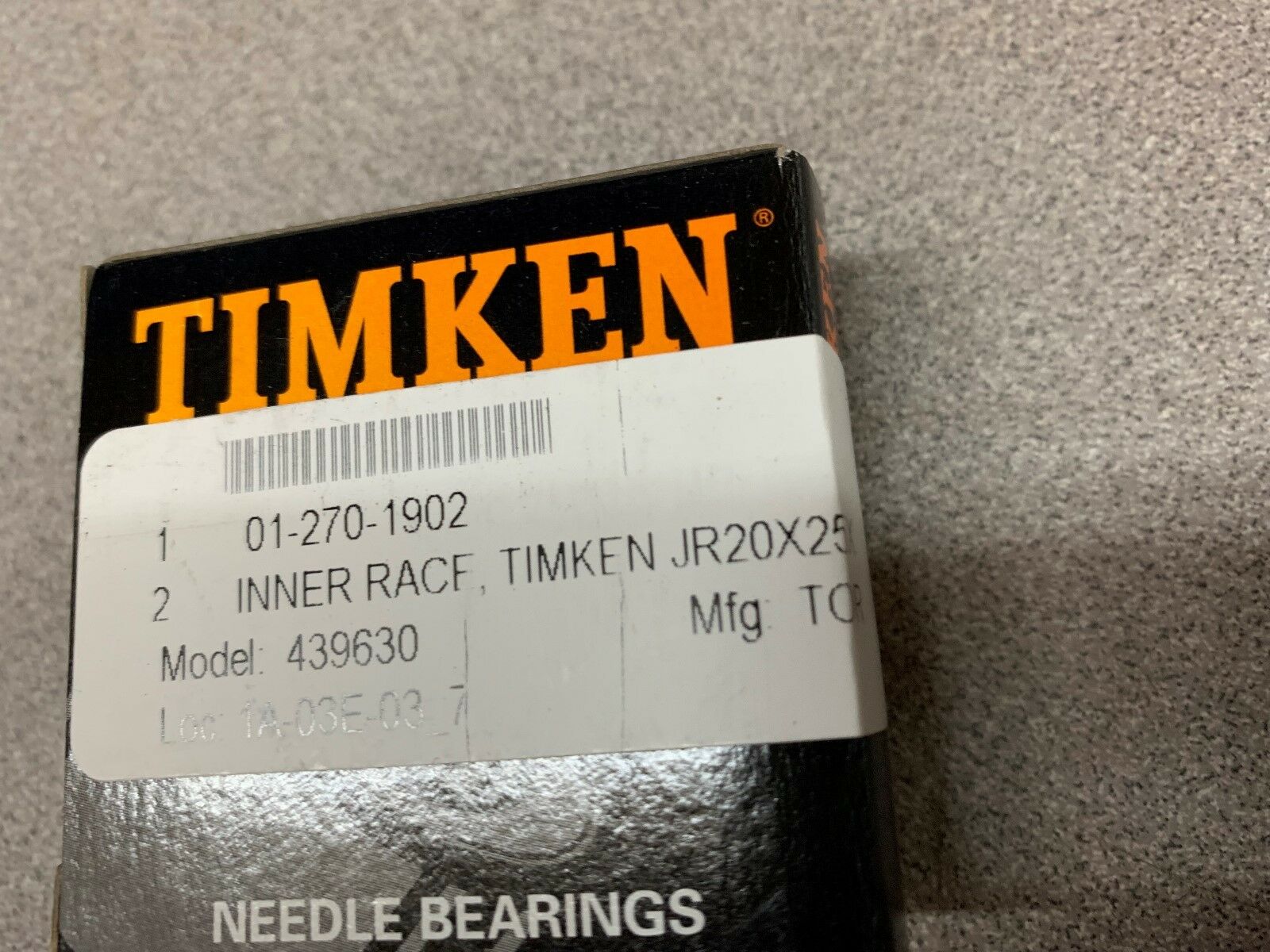 NEW IN BOX TIMKEN BEARING RACE JR20X25X16