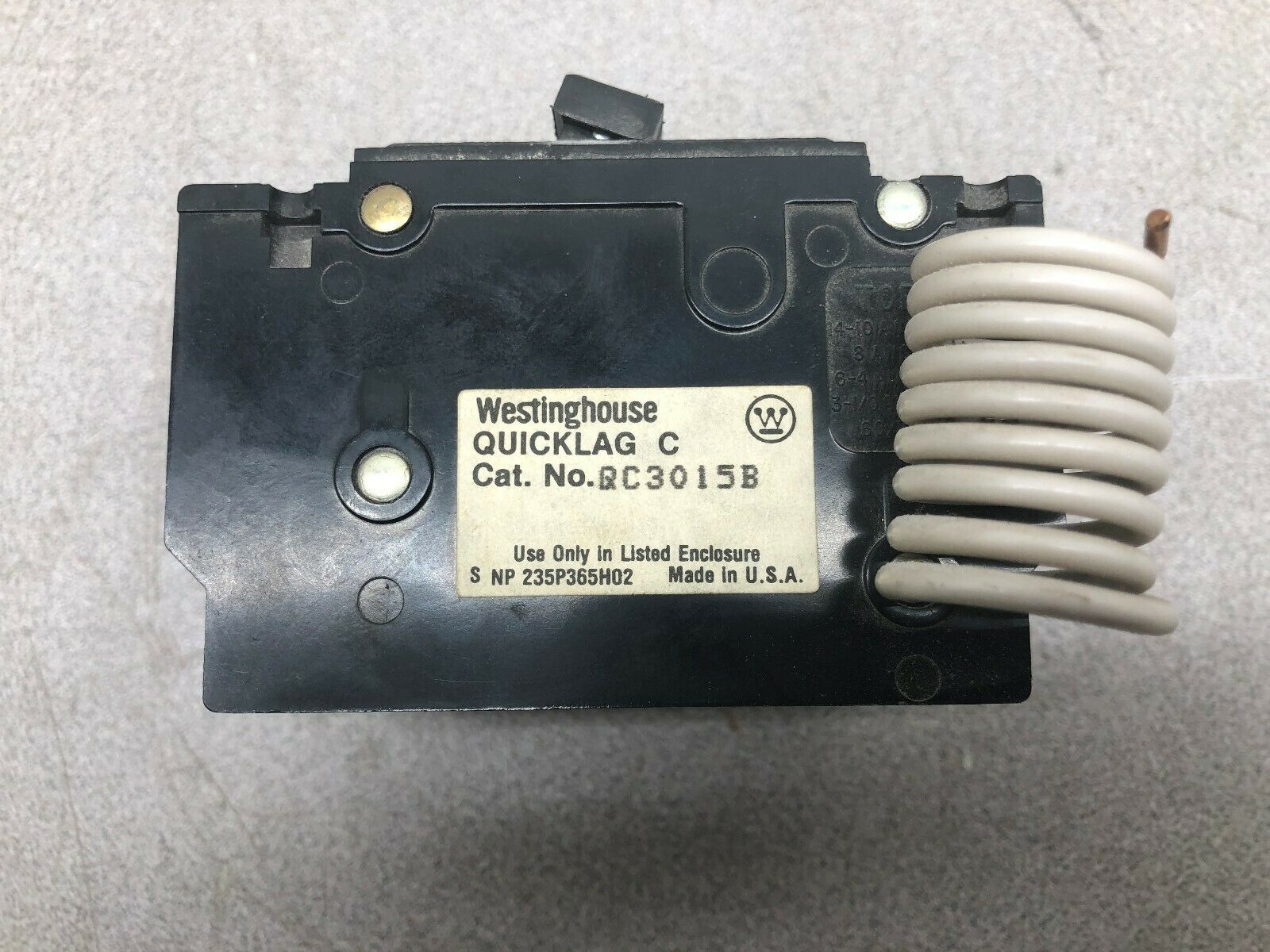 NEW NO BOX WESTINGHOUSE QUICKLAG BREAKER 3P 15A 120/240VAC MAX QC3015B