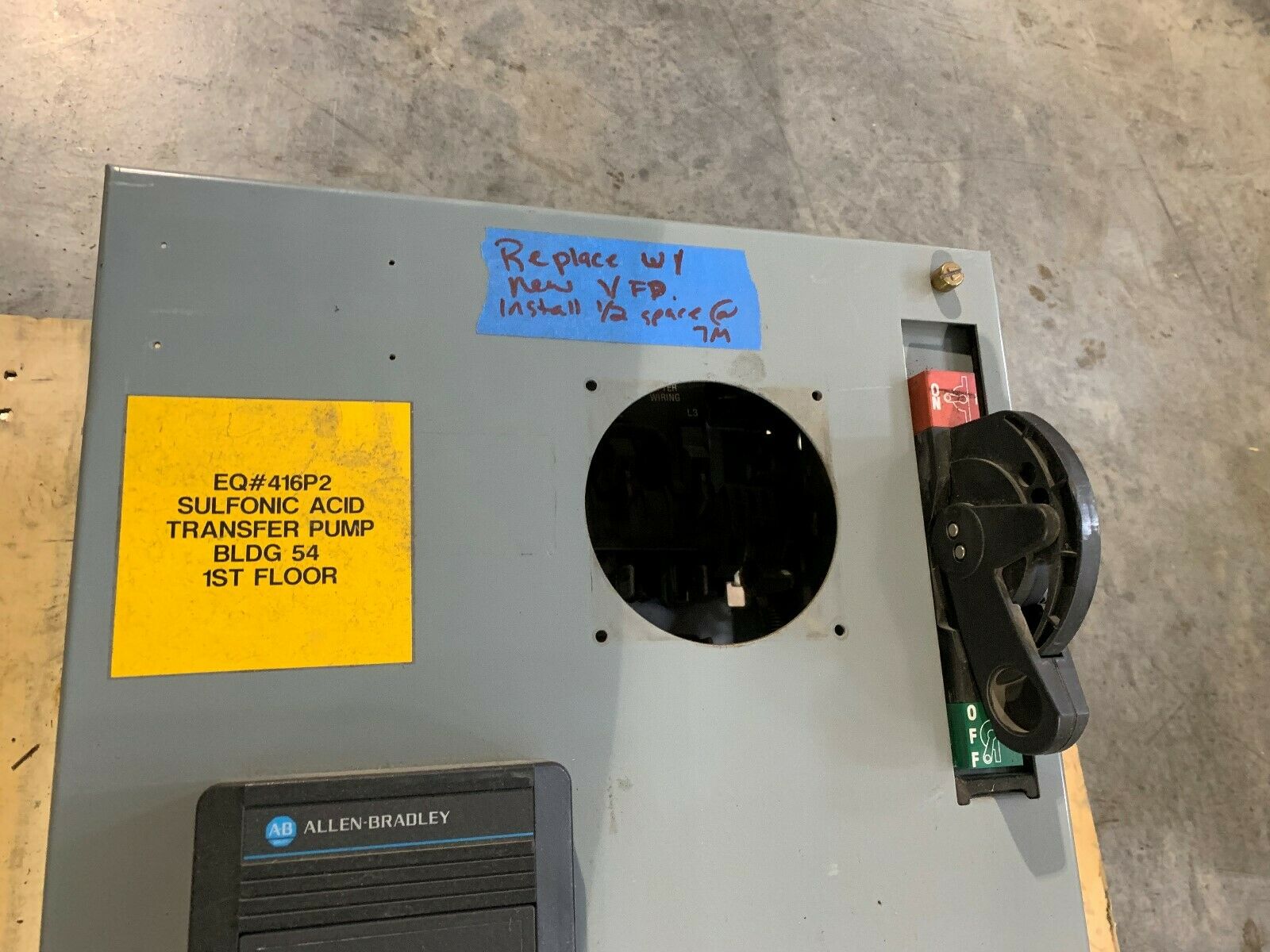 USED ALLEN-BRADLEY 7.5HP ALLEN-BRADLEY DRIVE WITH DISCONNECT 1336F-BRF75-AN-EN