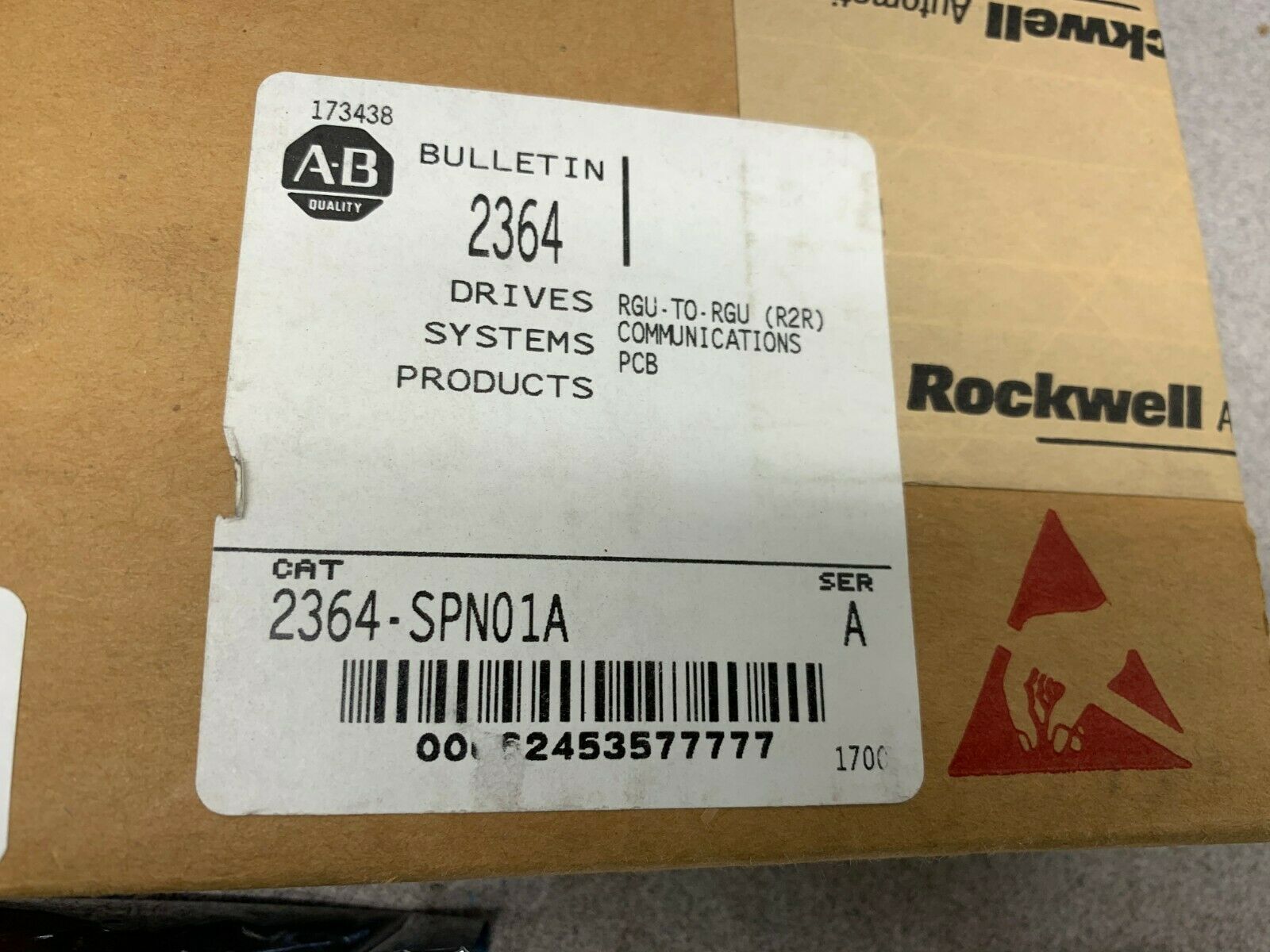 NEW IN BOX ALLEN-BRADLEY 173438 COMMUNICATIONS BOARD 2364-SPN01A