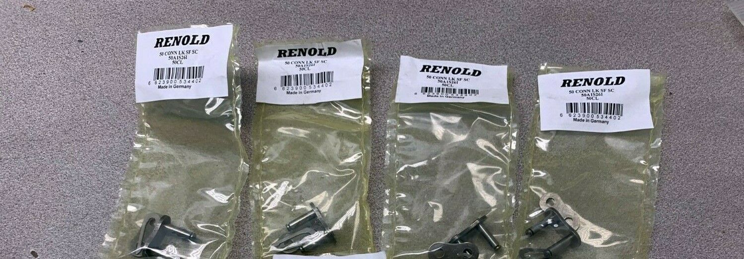 LOT OF 4 NEW IN BAG RENOLD ROLLER CHAIN CONNECTING LINK  50A1S26I