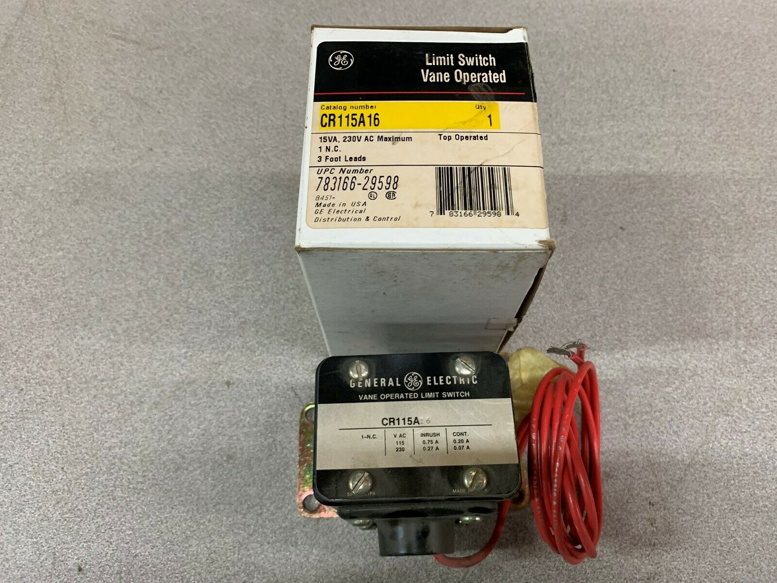 NEW IN BOX GE LIMIT SWITCH CR115A16