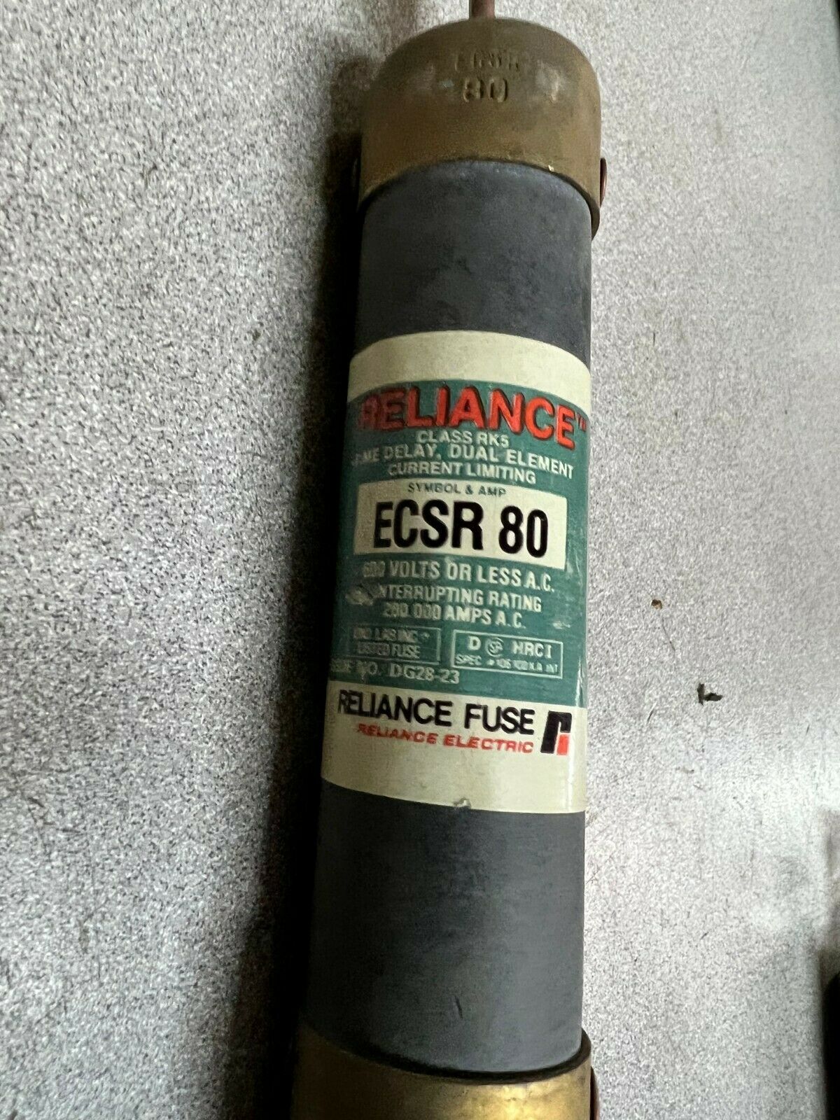 NEW NO BOX RELIANCE FUSE ECSR 80