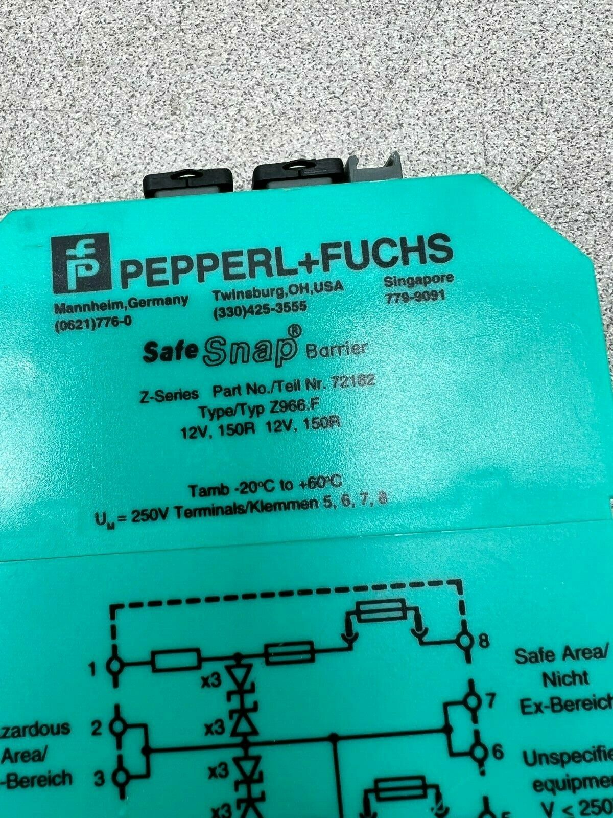 USED PEPPERL+FUCHS BARRIER MODULE 72182