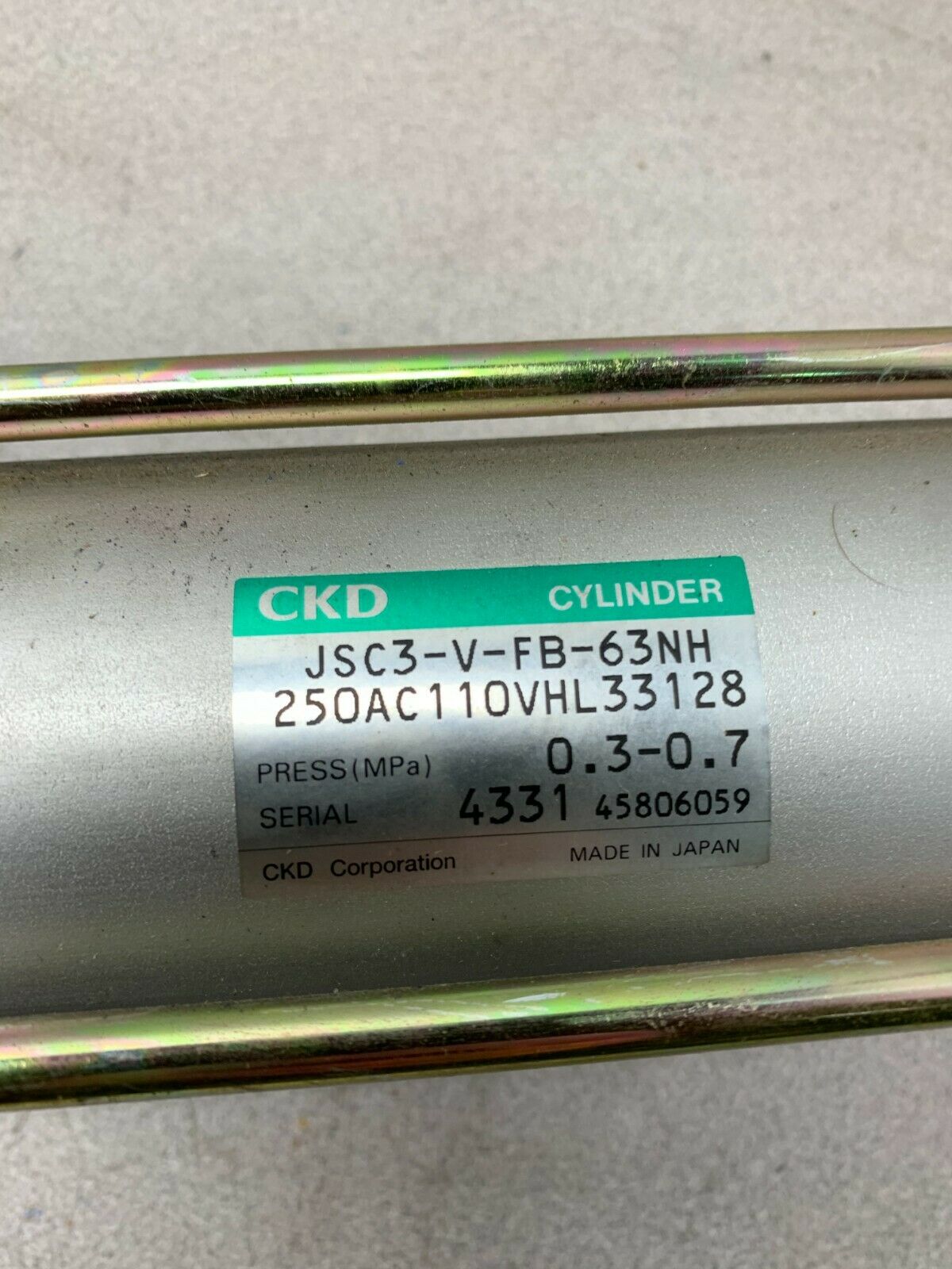 NEW CKD JSC3-V-FB-63NH PNEUMATIC CYLINDER 250AC110VHL33128