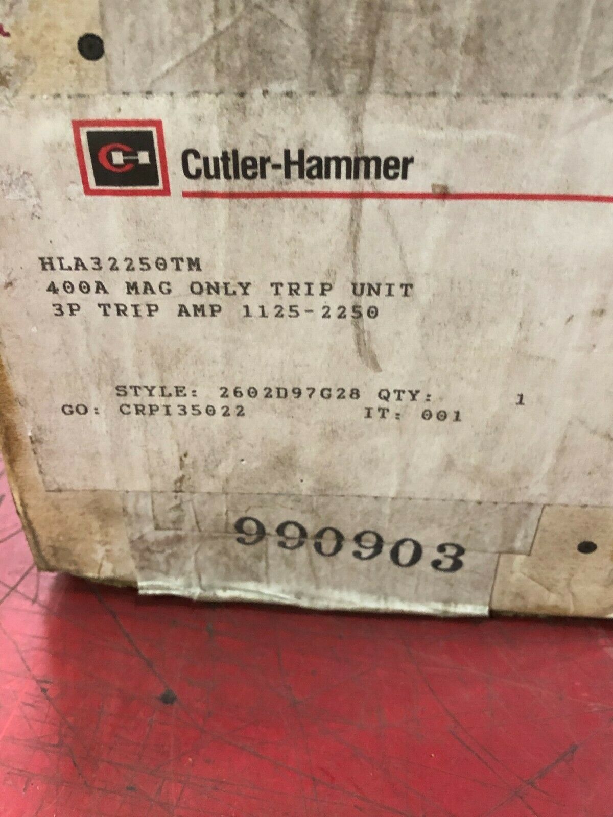 NEW IN BOX CUTLER-HAMMER 400AMP TRIP UNIT HLA32250TM STYLE 2602D97G28