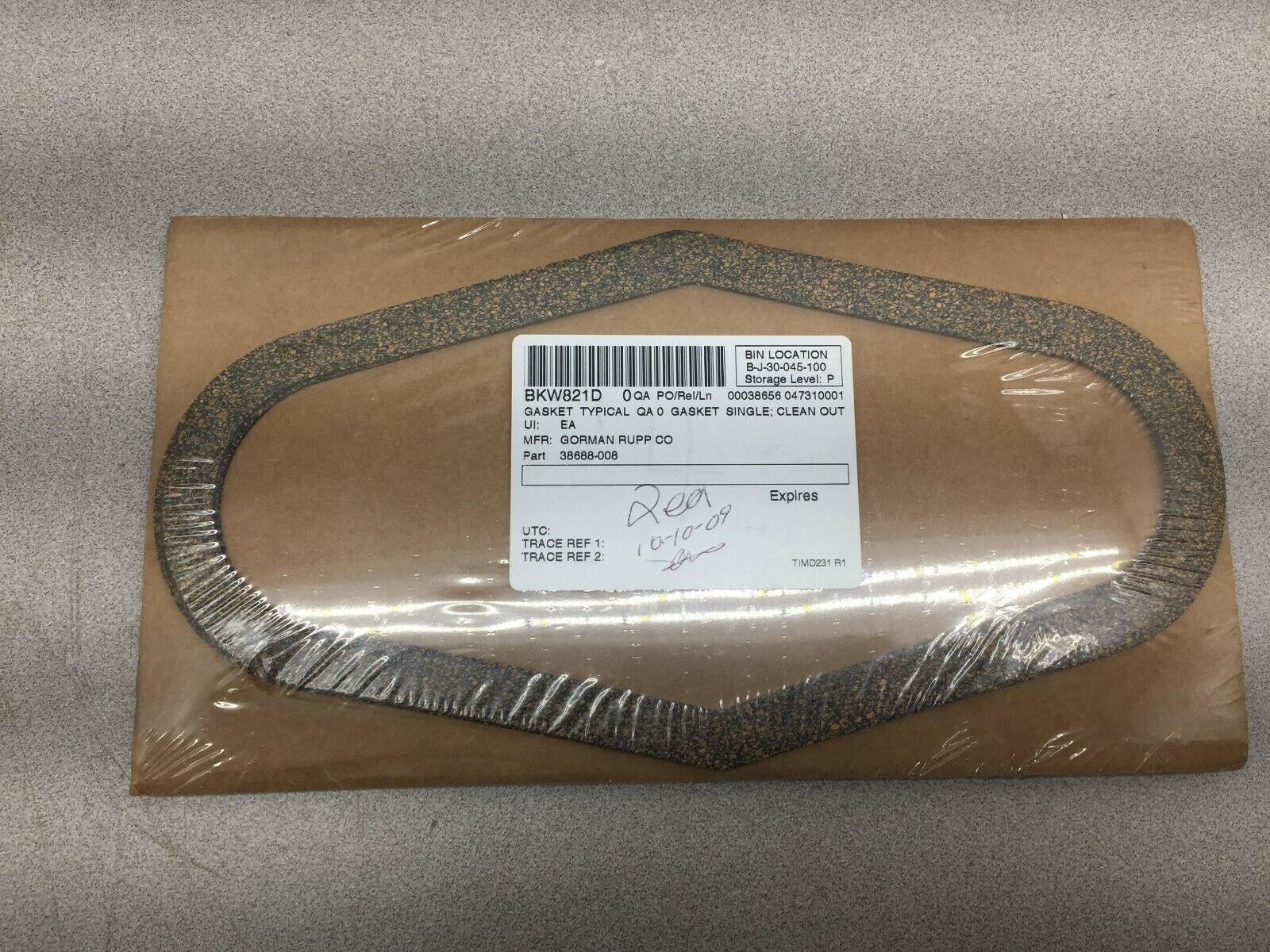 NEW IN PACK OF 2 GORMAN RUPP CLEAN OUT GASKET 38688-008