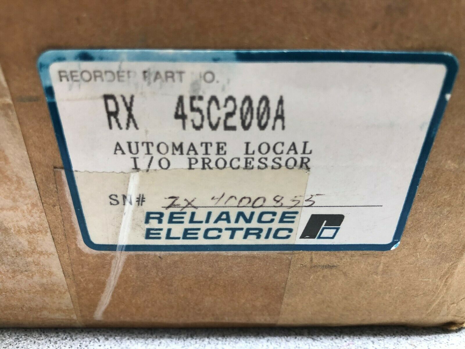 NEW IN BOX RELIANCE FACTORY SEALED BAG LOCAL I/O PROCESSOR MODULE 45C200A