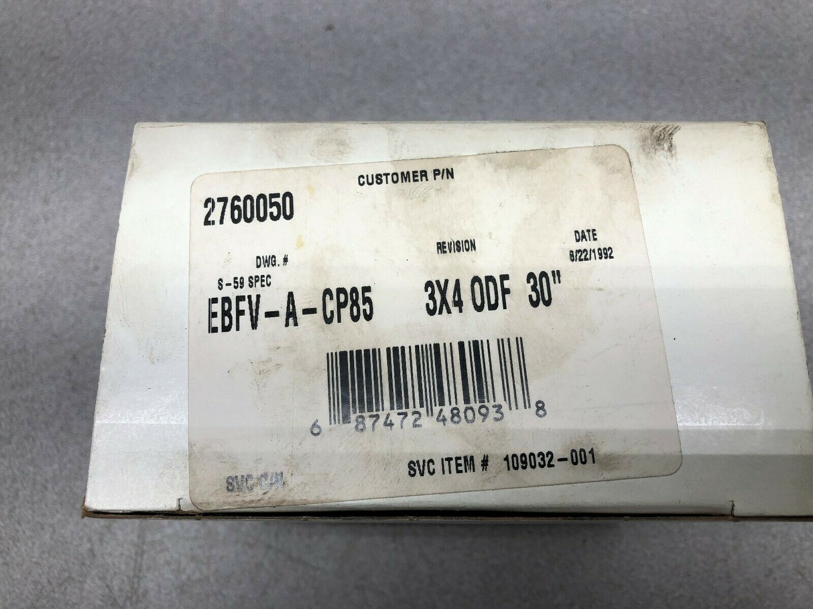 NEW IN BOX SPORLAN EXPANSION VALVE EBFV-A-CP85