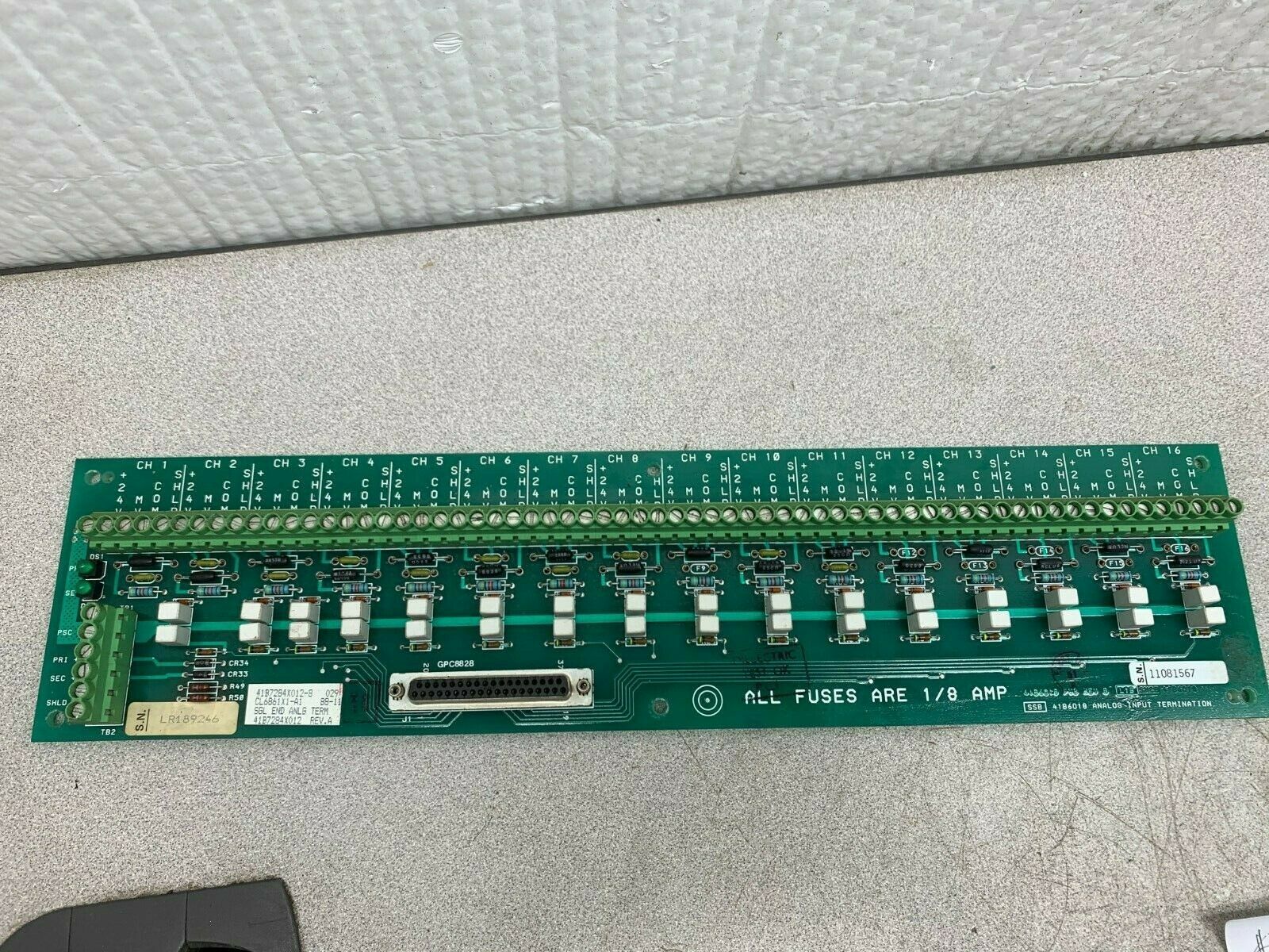 USED FISHER TERMINAL BOARD 41B7284X012-8