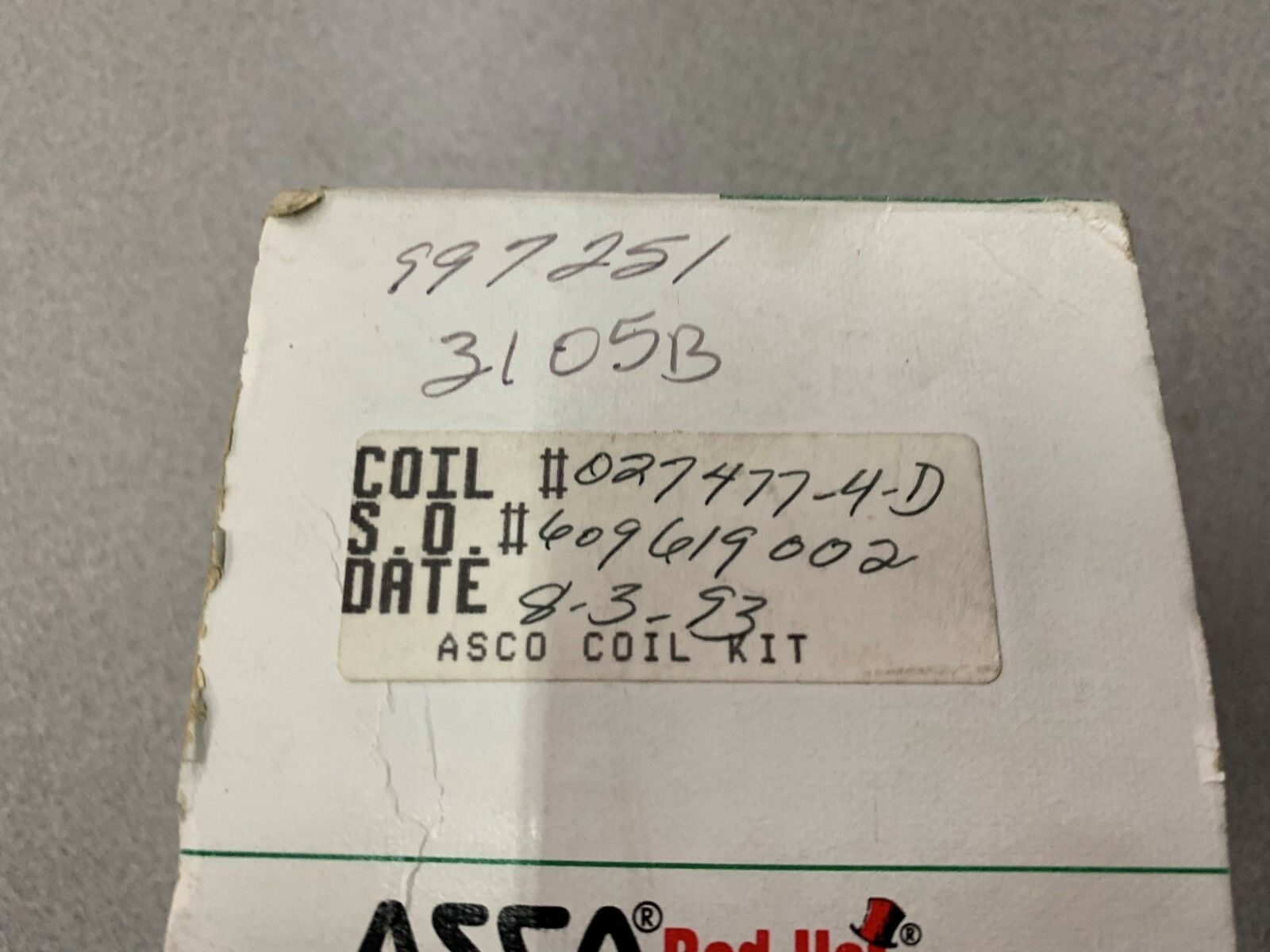 NEW IN BOX ASCO VALVE COIL 27-477-4D