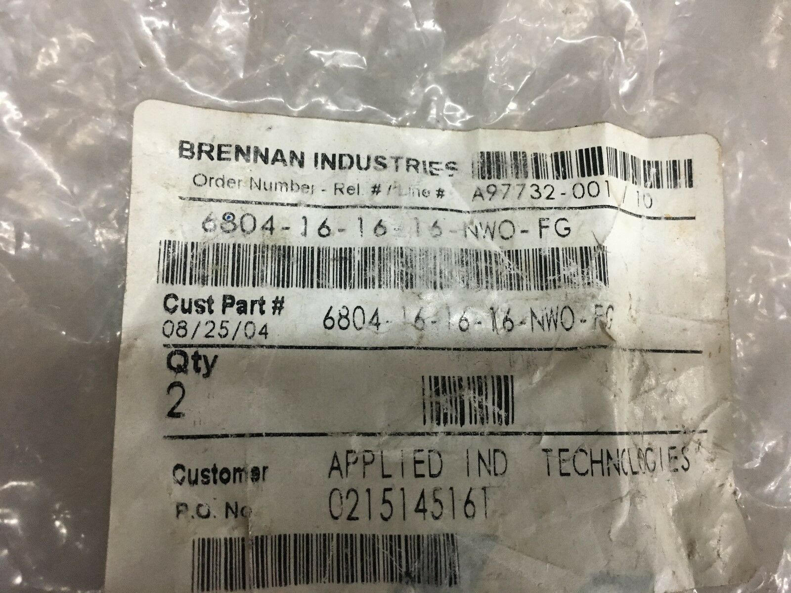 NEW NO BOX BRENNAN T SHAPED JOINT 6804-16-16-16-NWO-FG