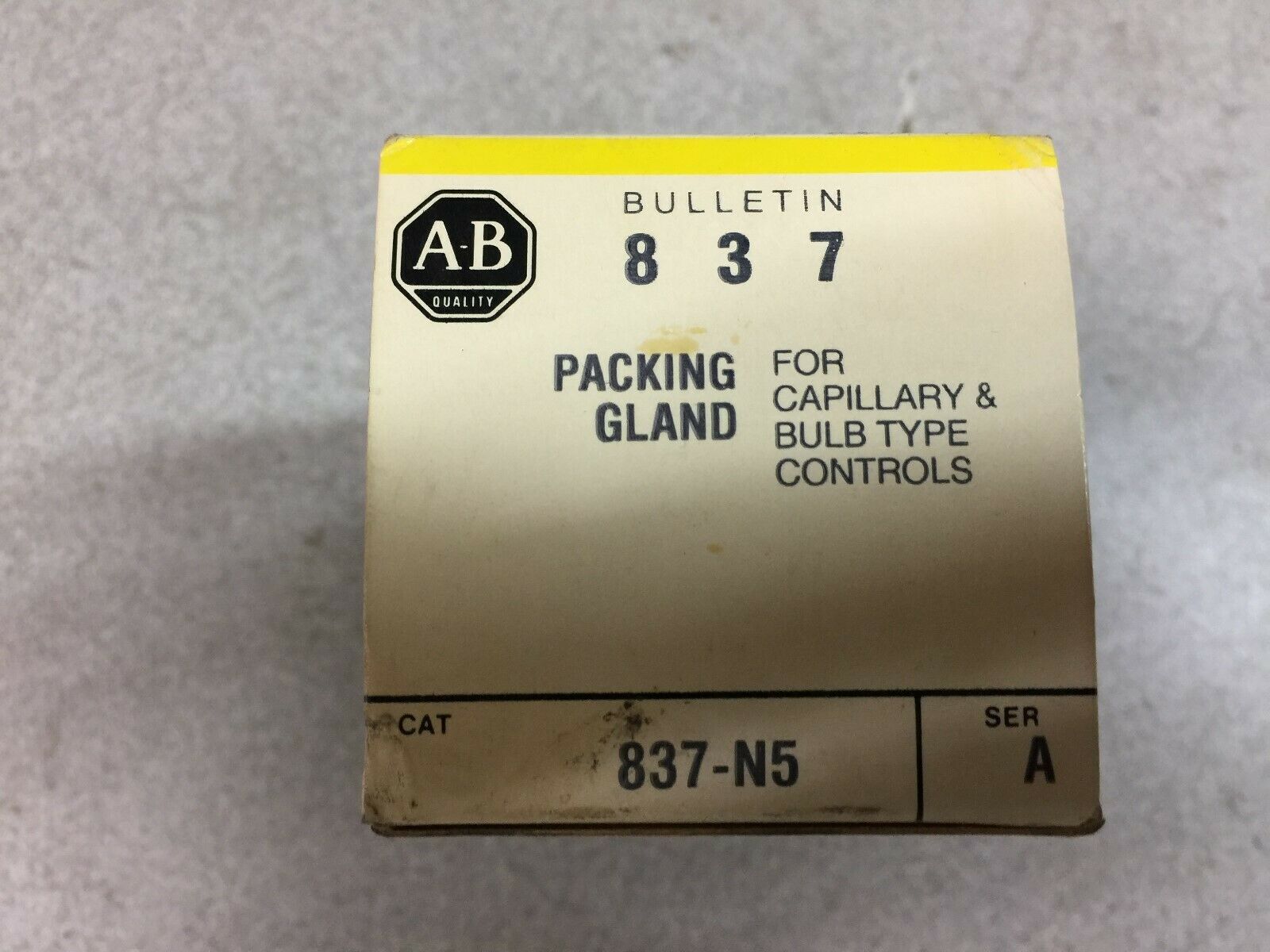 NEW IN BOX ALLEN BRADLEY PACKING GLAND 837-N5 A