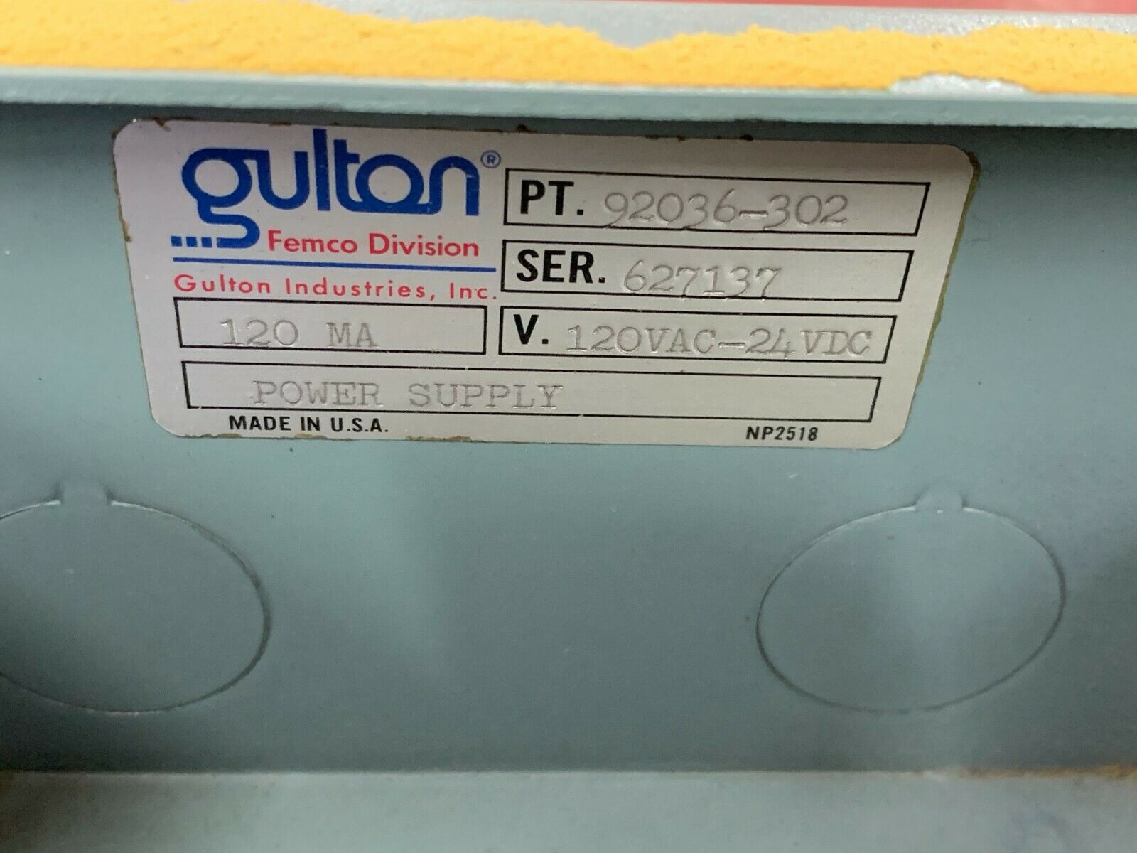 NEW GULTON POWER SUPPLY 92036-302