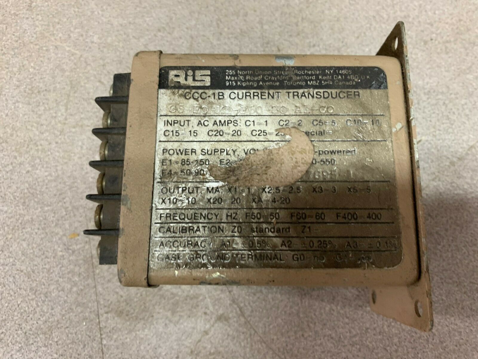 USED RIS TRANSDUCER CCC-1B