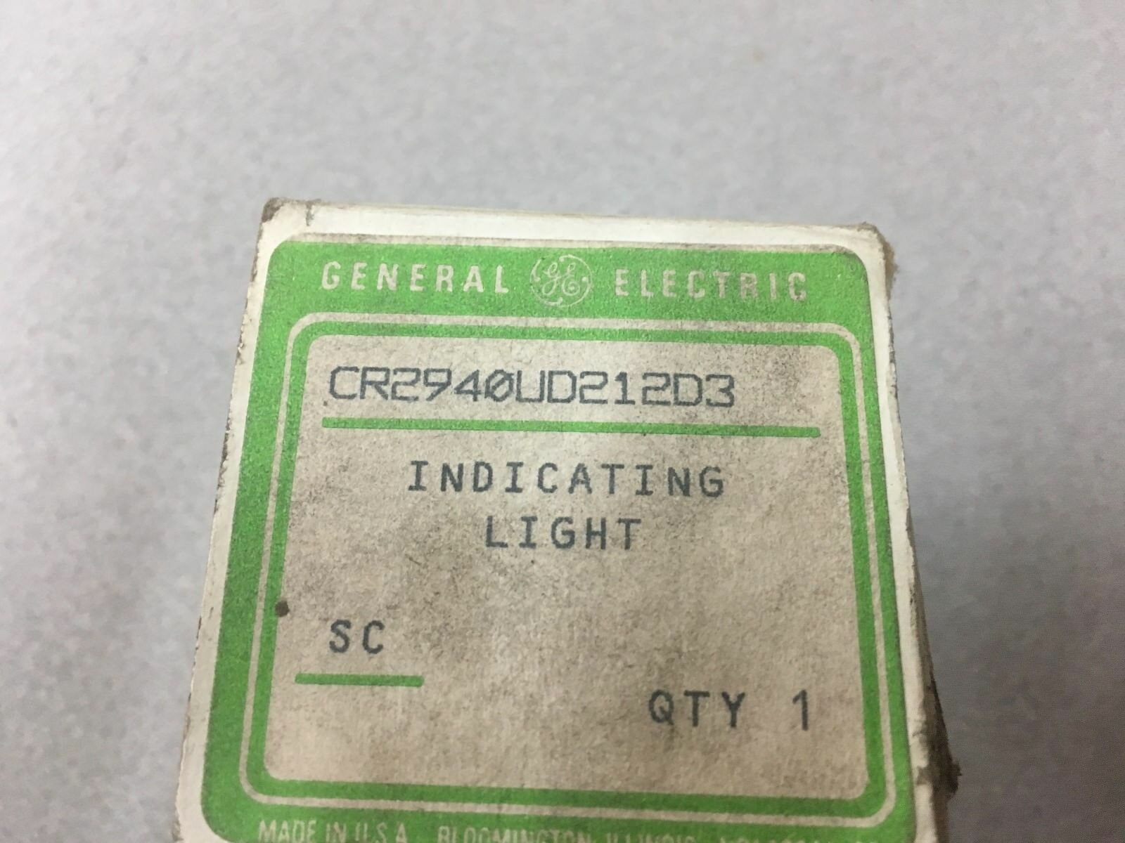 NEW IN BOX GENERAL ELECTRIC INDICATING LIGHT CR2940UD212D3