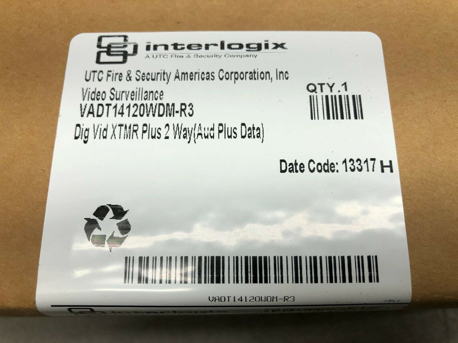 NEW IN FACTORY SEALED BOX INTERLOGIX DIGITAL VIDEO TRANSMITTER  VADT14120WDM-R3