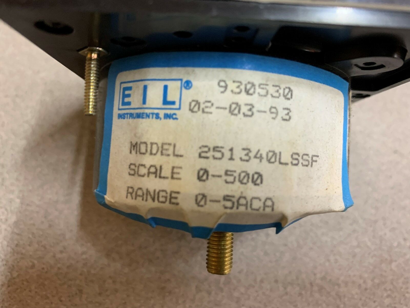 NEW IN BOX EIL 0-50 AMP PANEL METER 251340LSSF