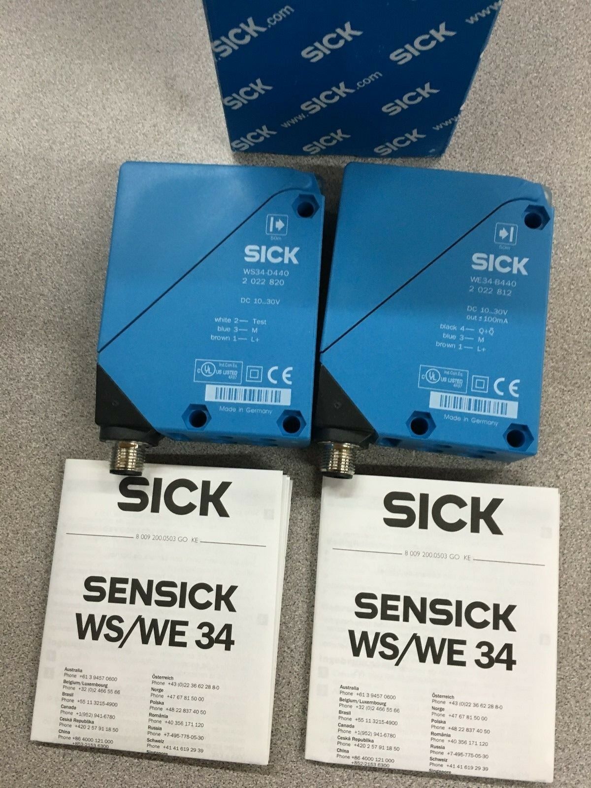 NEW IN BOX SICK THROUGH BEAM SENSOR SET WS/WE34-B440