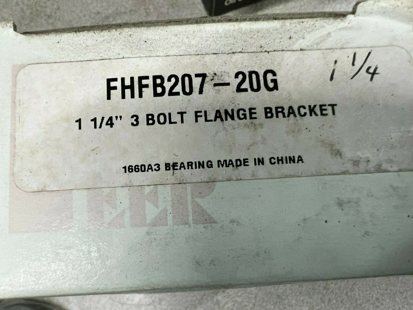 NEW IN BOX PEER FLANGE BRACKET BEARING FHFB207-20G