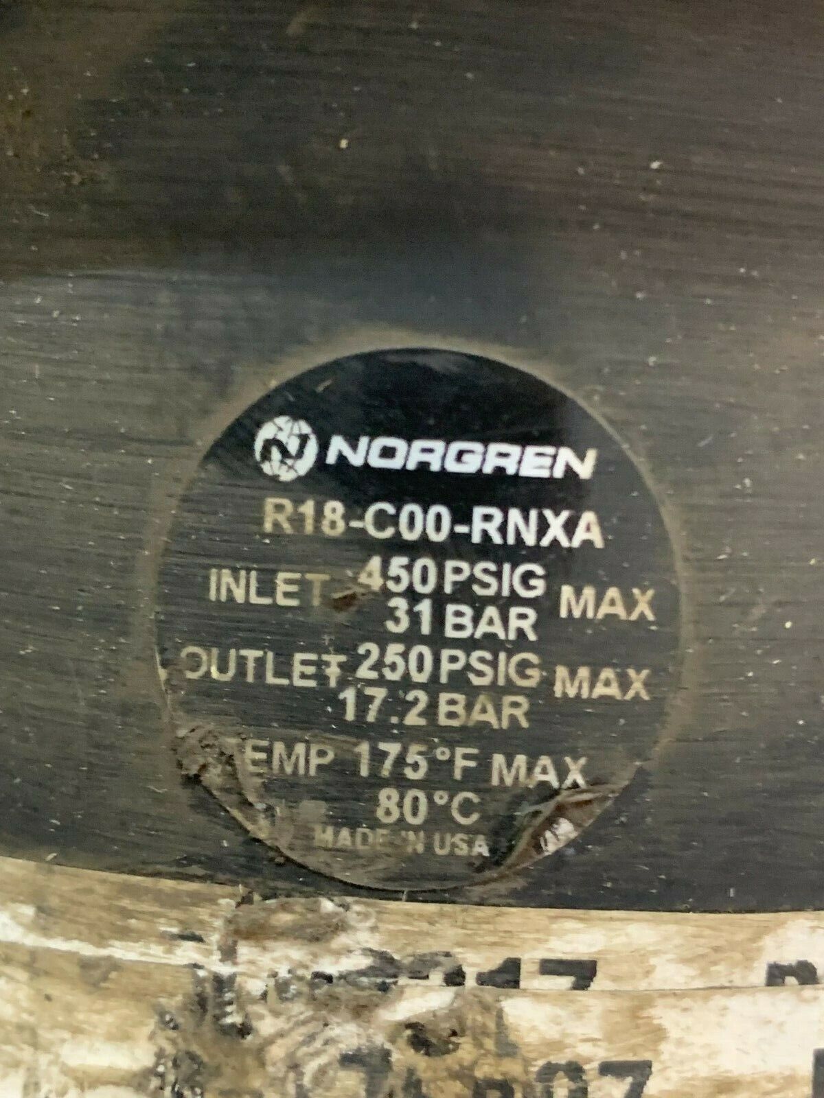 USED NORGREN REMOTE PILOT REGULATOR R18-C00-RNXA