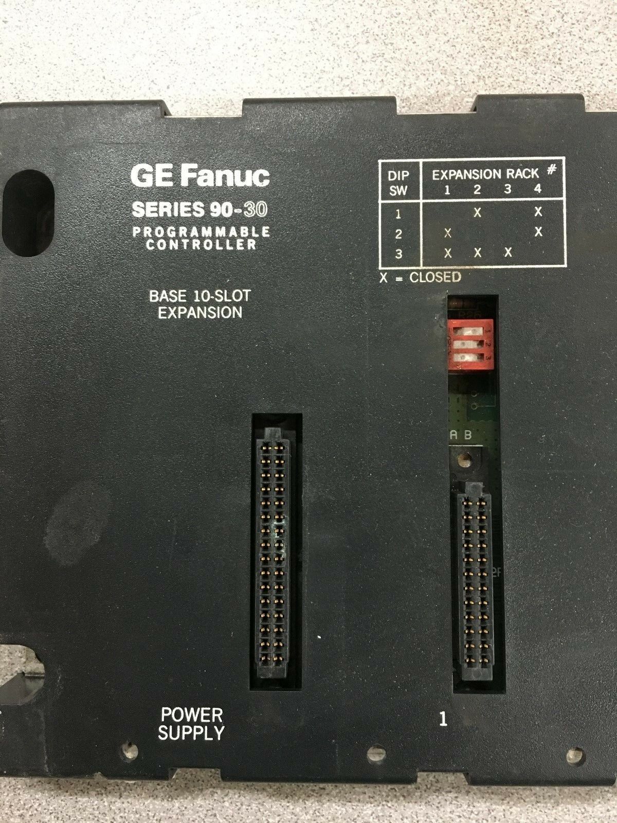 USED GE FANUC SERIES 90-30 10-SLOT BASE IC693CHS392C