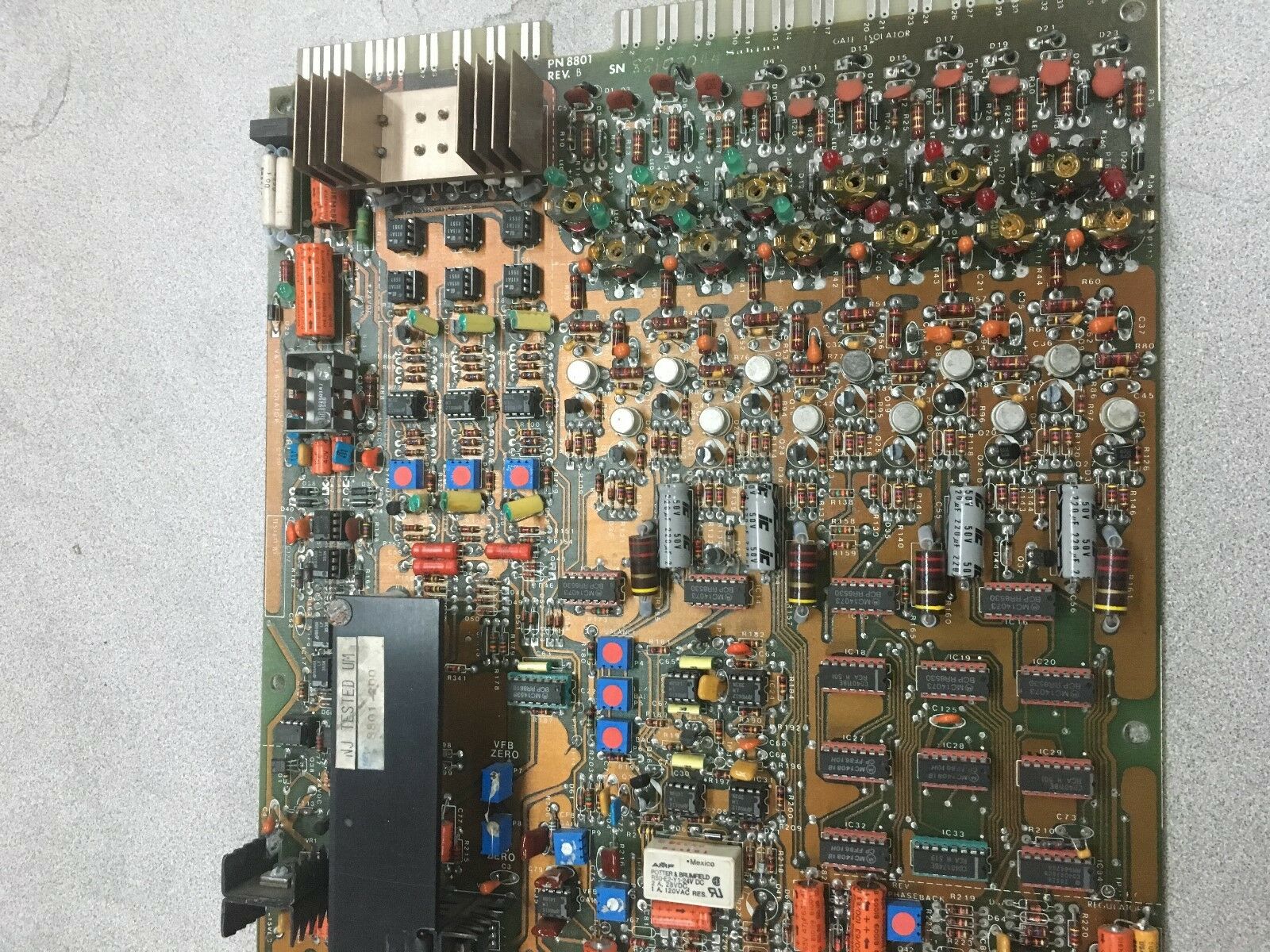 USED SABINA V&I FB ISOLATOR CONTROL BOARD 8801 REV. B