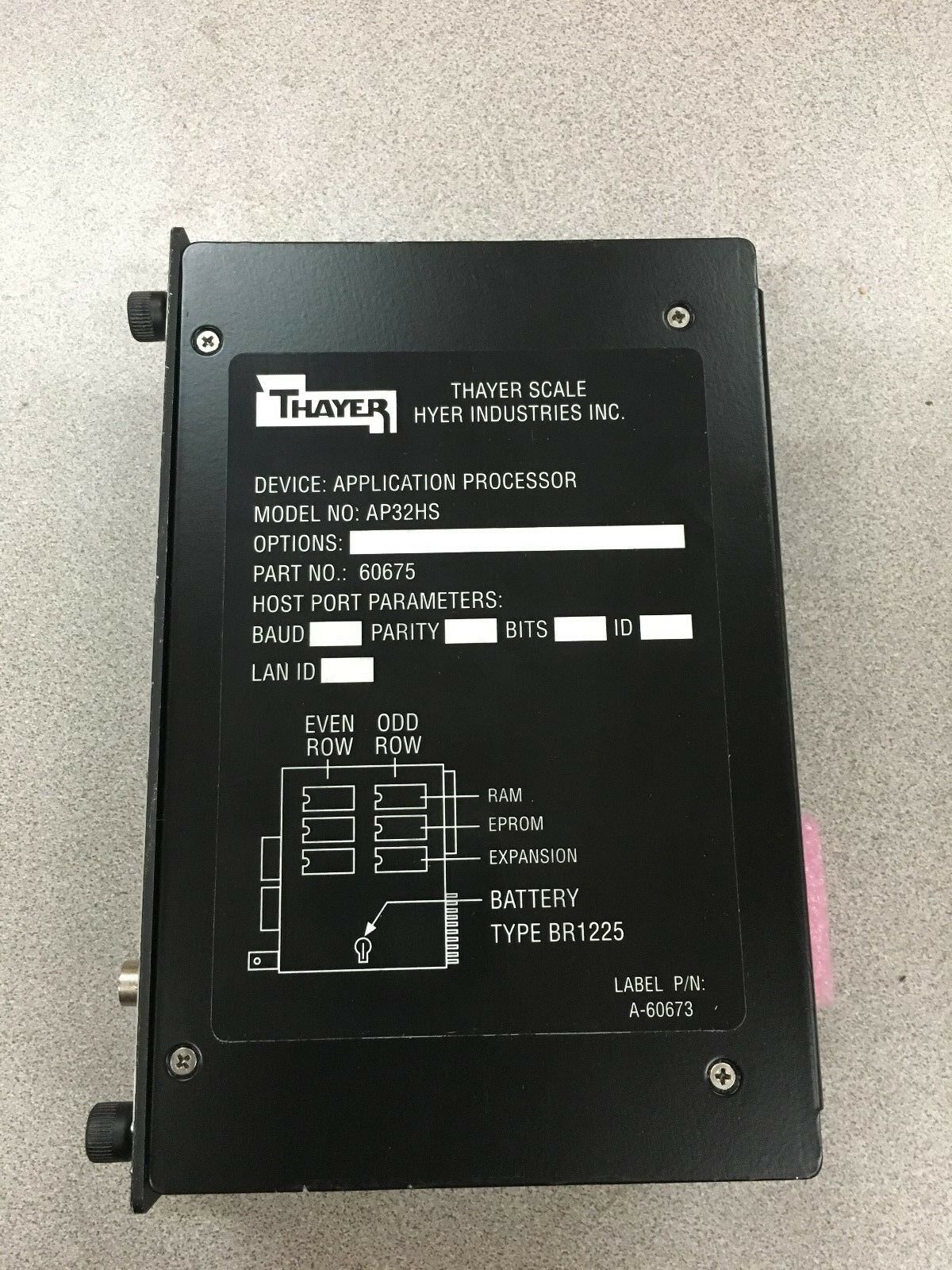 NEW NO BOX THAYER SCALE APPLICATION PROCESSOR AP32HS