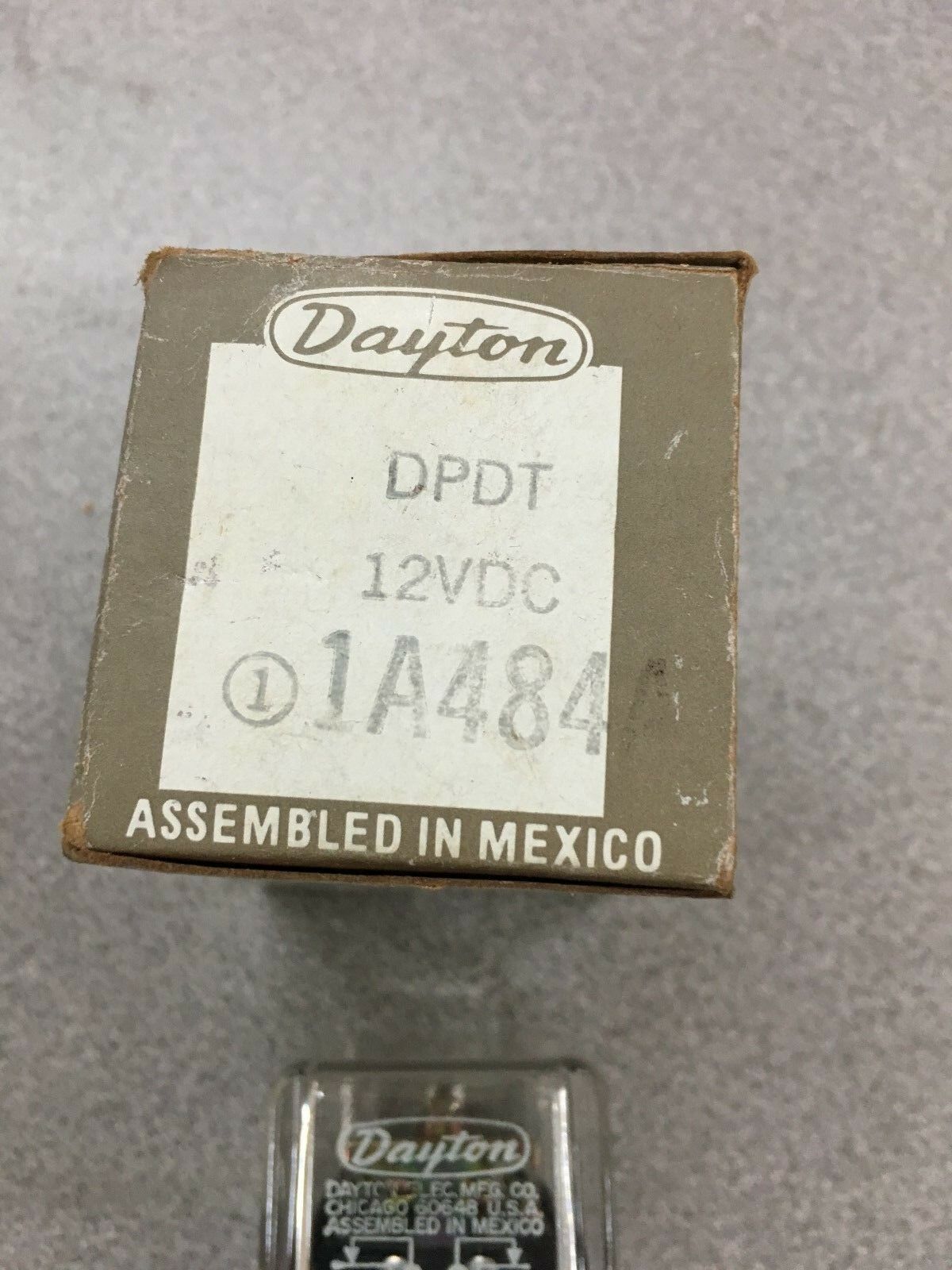 NEW IN BOX DAYTON 12VDC. PLUG-IN RELAY 1A484A