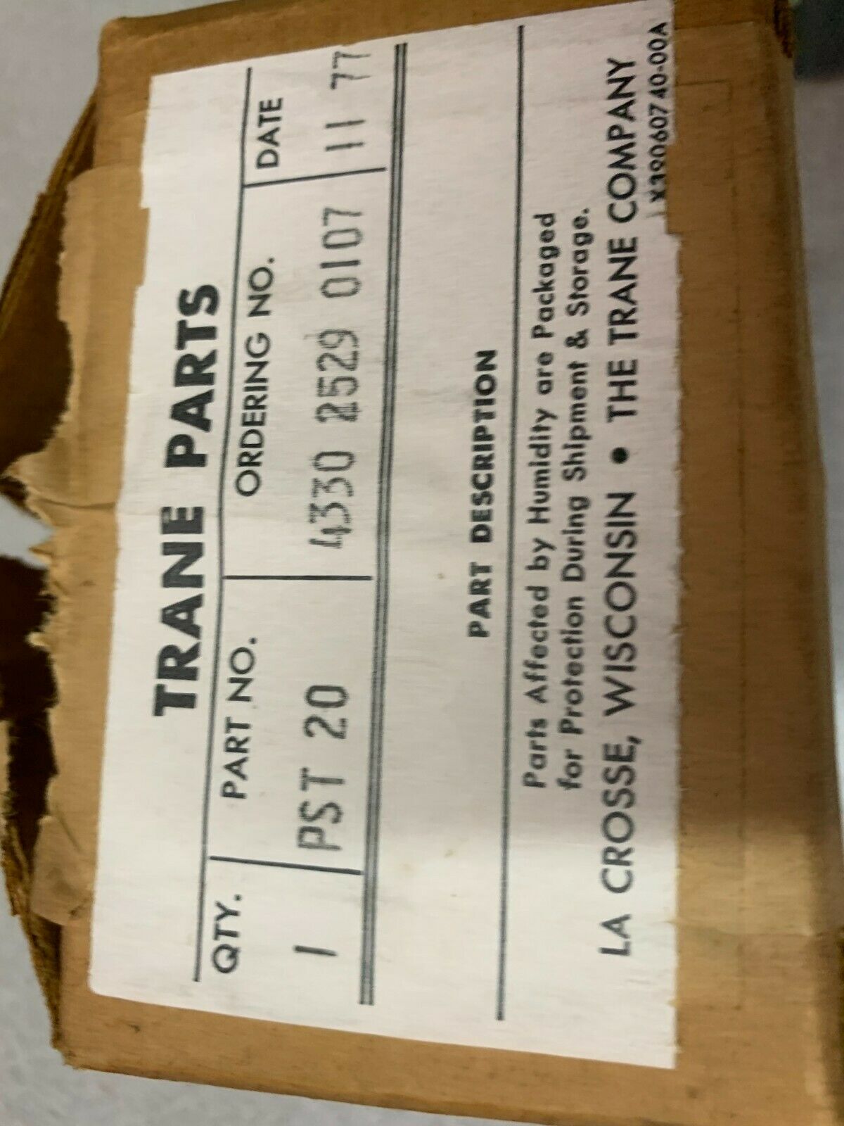 NEW IN BOX TRANE PISTON PST 20