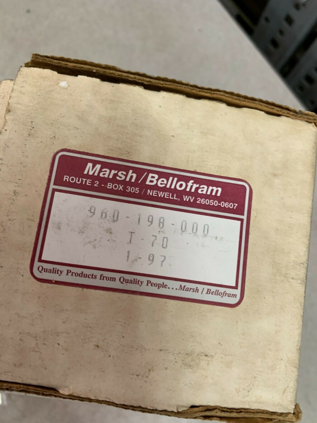 NEW IN BOX MARSH BELLOFRAM PRESSURE REGULATOR 960-198-000