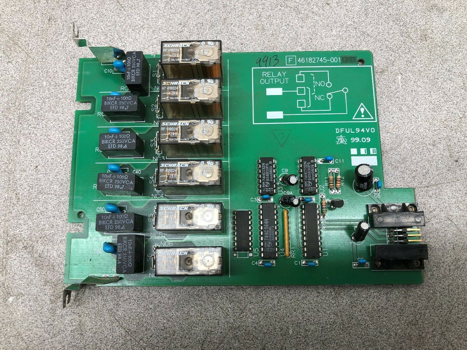 USED HONEYWELL ALARM RELAY OUTPUT MODULE 46182745-001