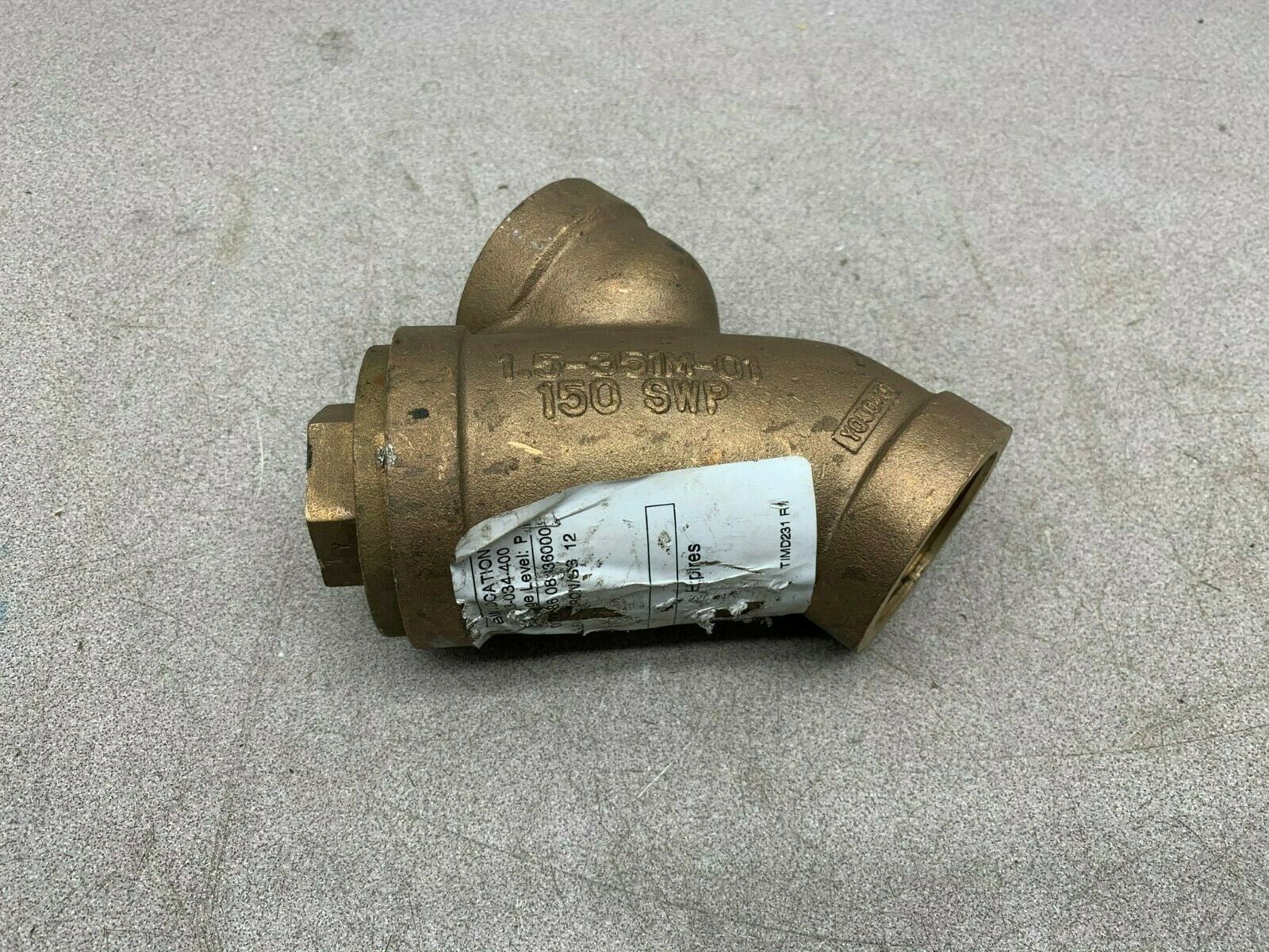 NEW NO BOX MUELLER 1-1/2" BRONZE STEAM STRAINER 1.5-351M-01 150 SWP