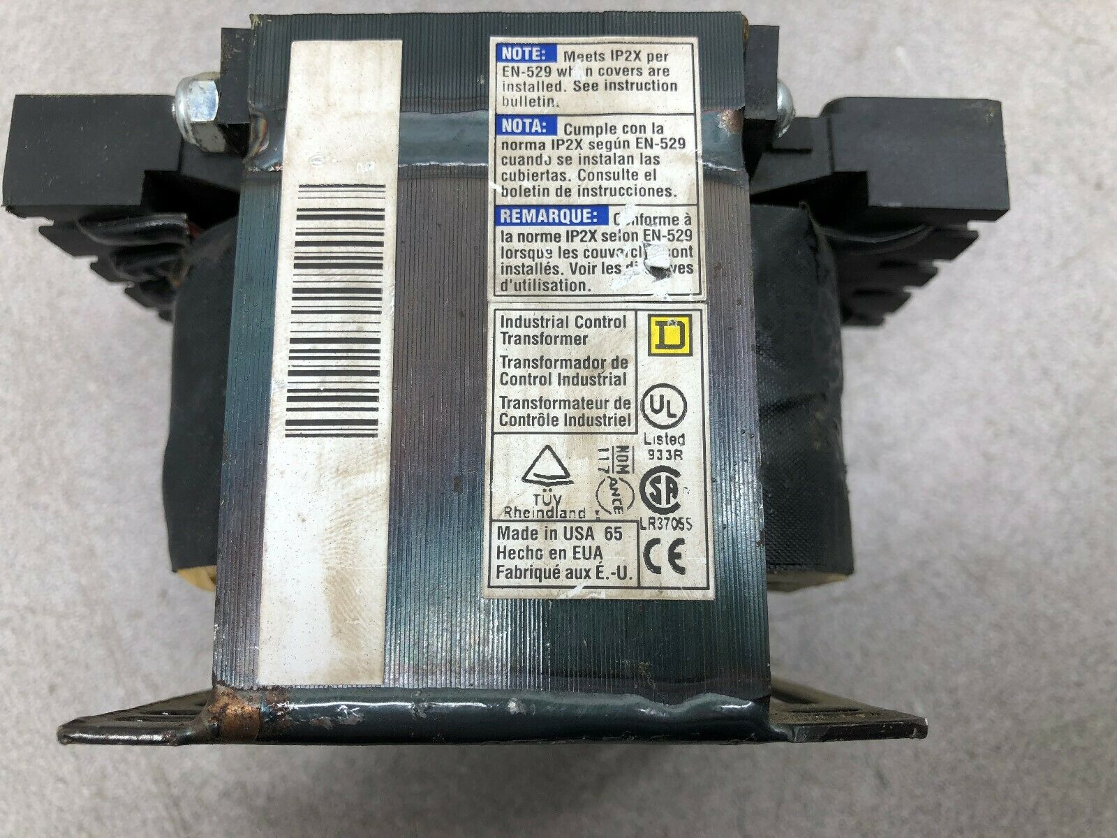 USED SQUARE D .25 KVA 120 VAC PRI 12/24 VAC SEC TRANSFORMER 9070T250D13