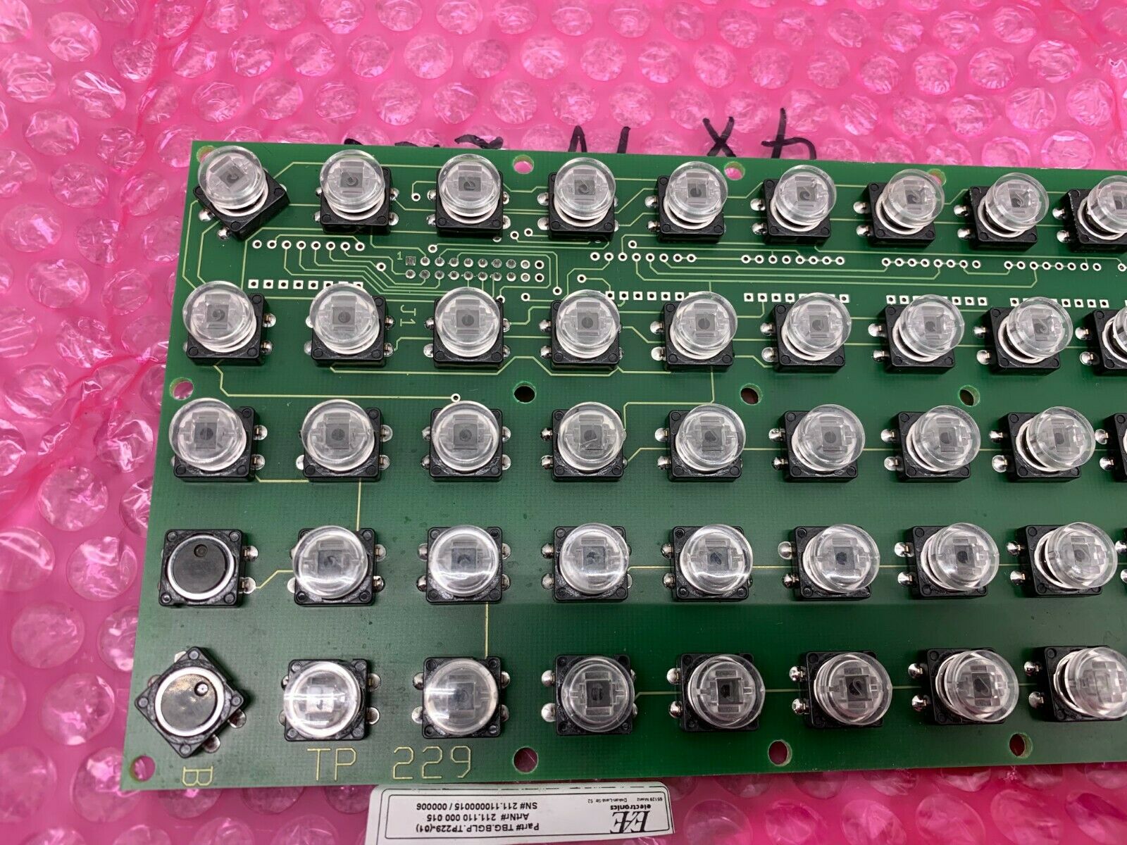 NEW NO BOX EAE ELECTRONICS TBG.BGLP.TP229-(01) CIRCUIT BOARD 211.110 000 015