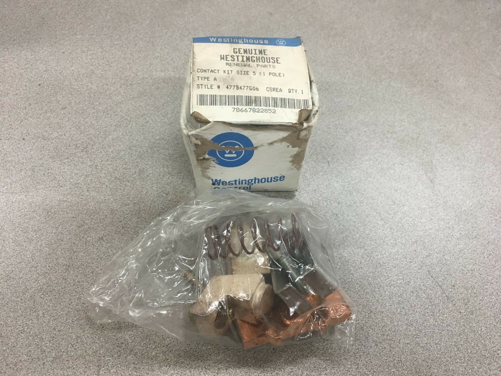 NEW IN BOX WESTINGHOUSE 1 POLE SIZE 5 CONTACT KIT 477B477G06