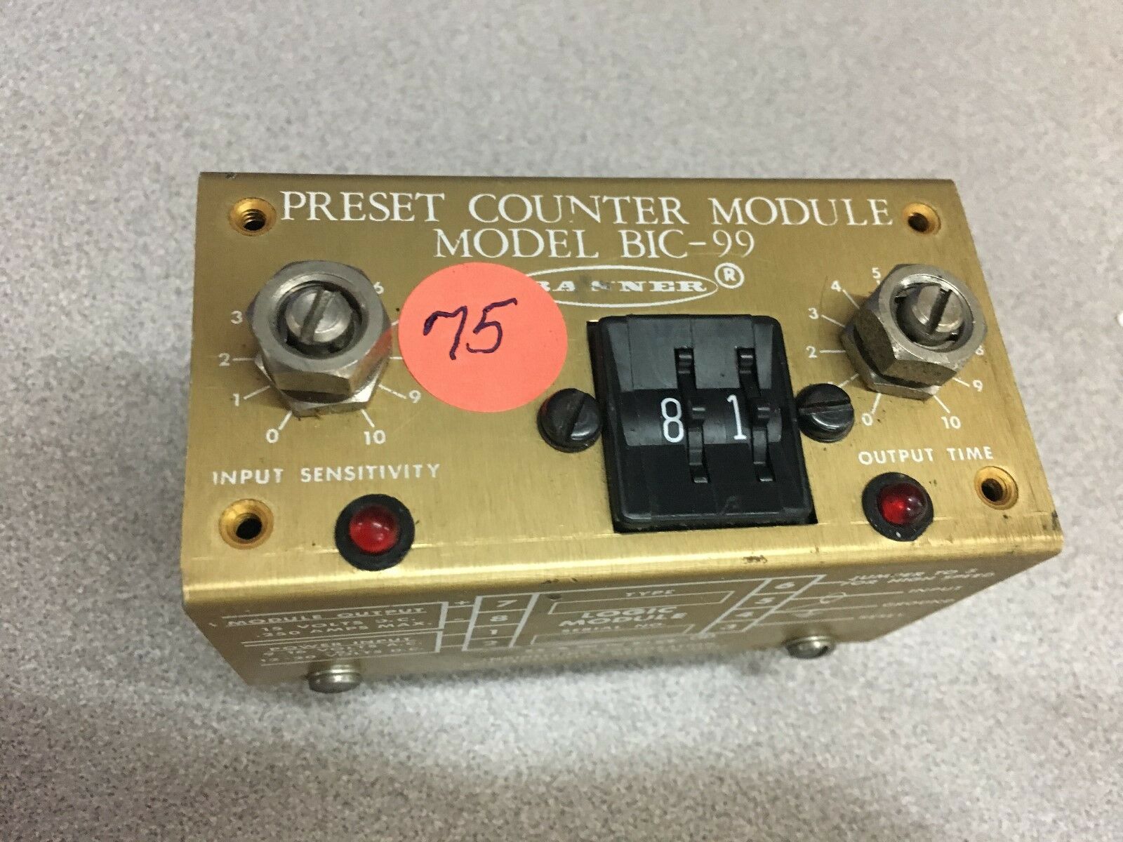 USED BANNER PRESET COUNTER MODULE BIC-99