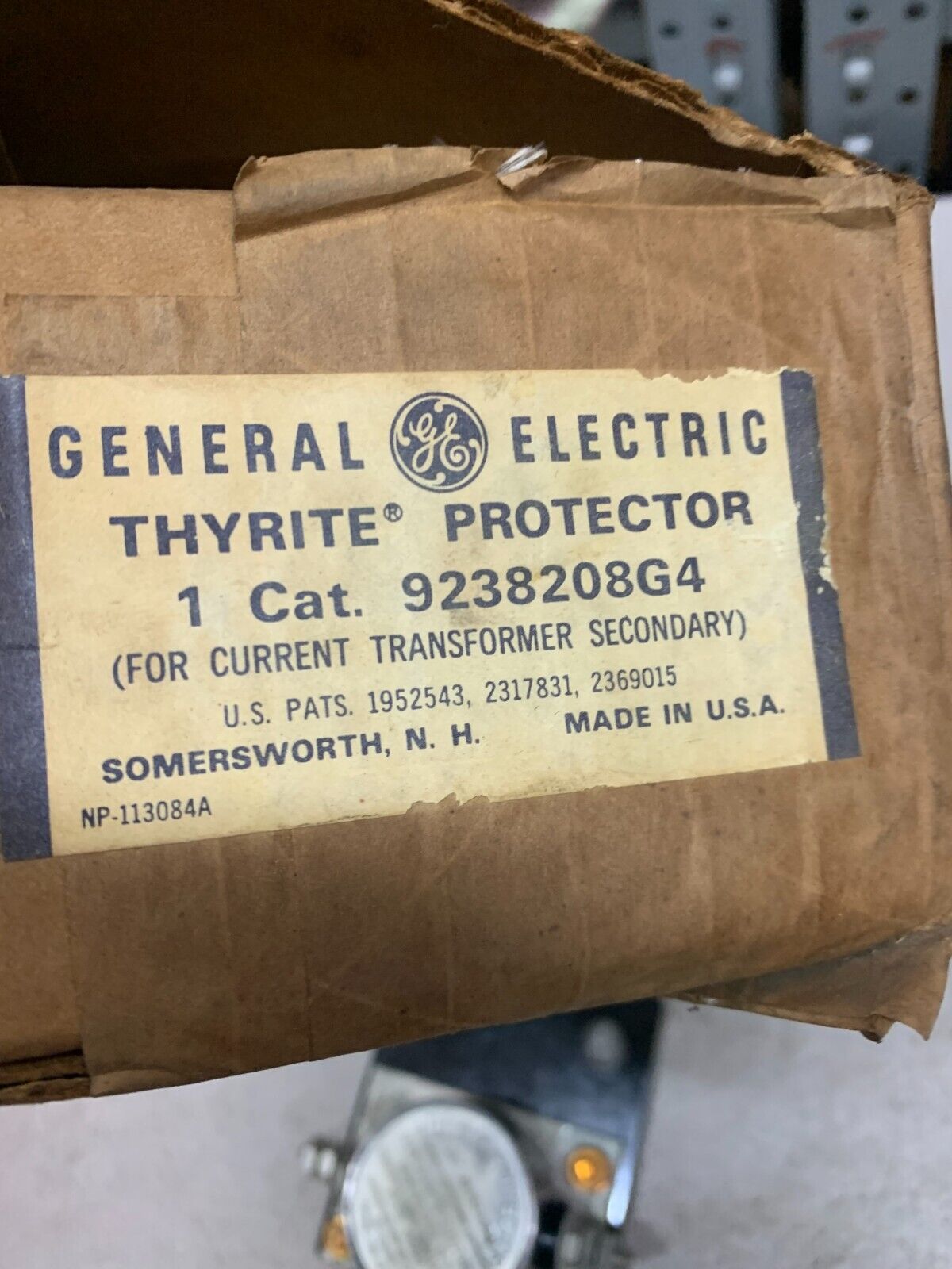 NEW IN BOX GENERAL ELECTRIC THYRITE PROTECTOR 9238208G4