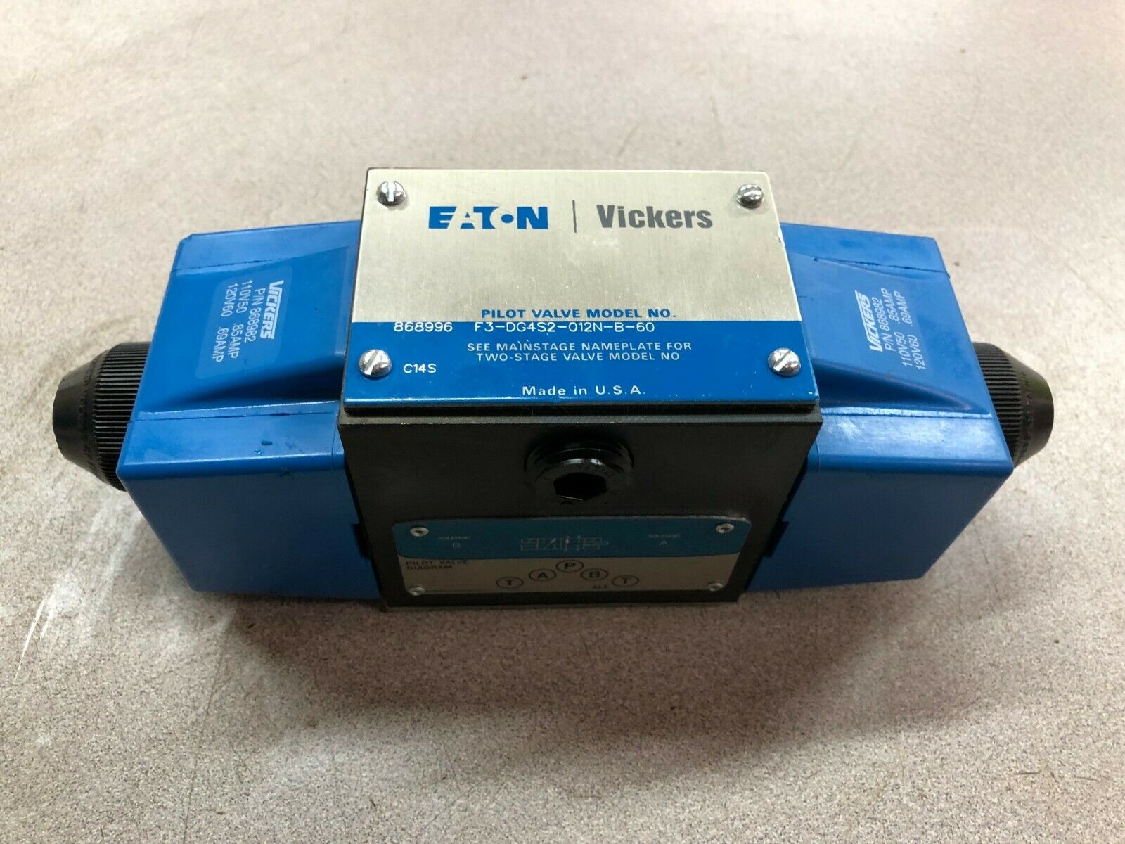 NEW NO BOX EATON VICKERS 868996 HYDRAULIC VALVE F3-DG4S2-012N-B-60