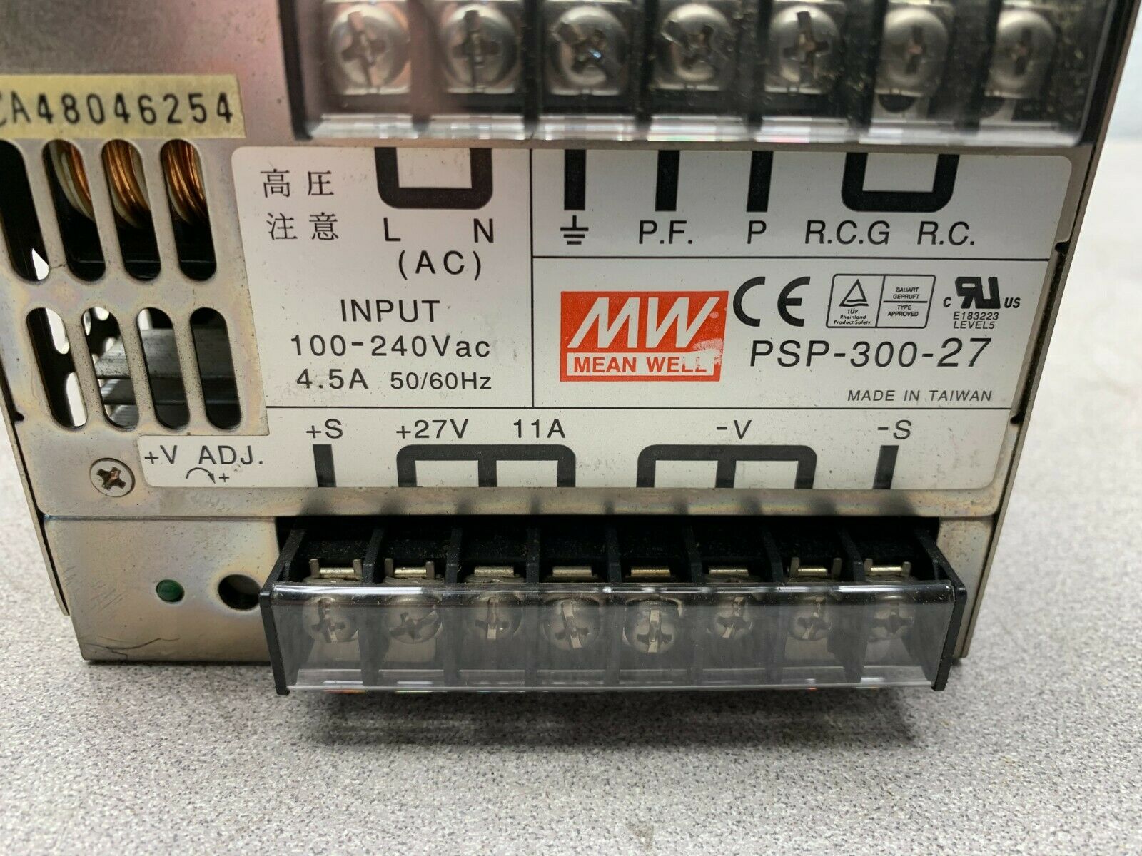 USED MEAN WELL POWER SUPPLY PSP-300-27