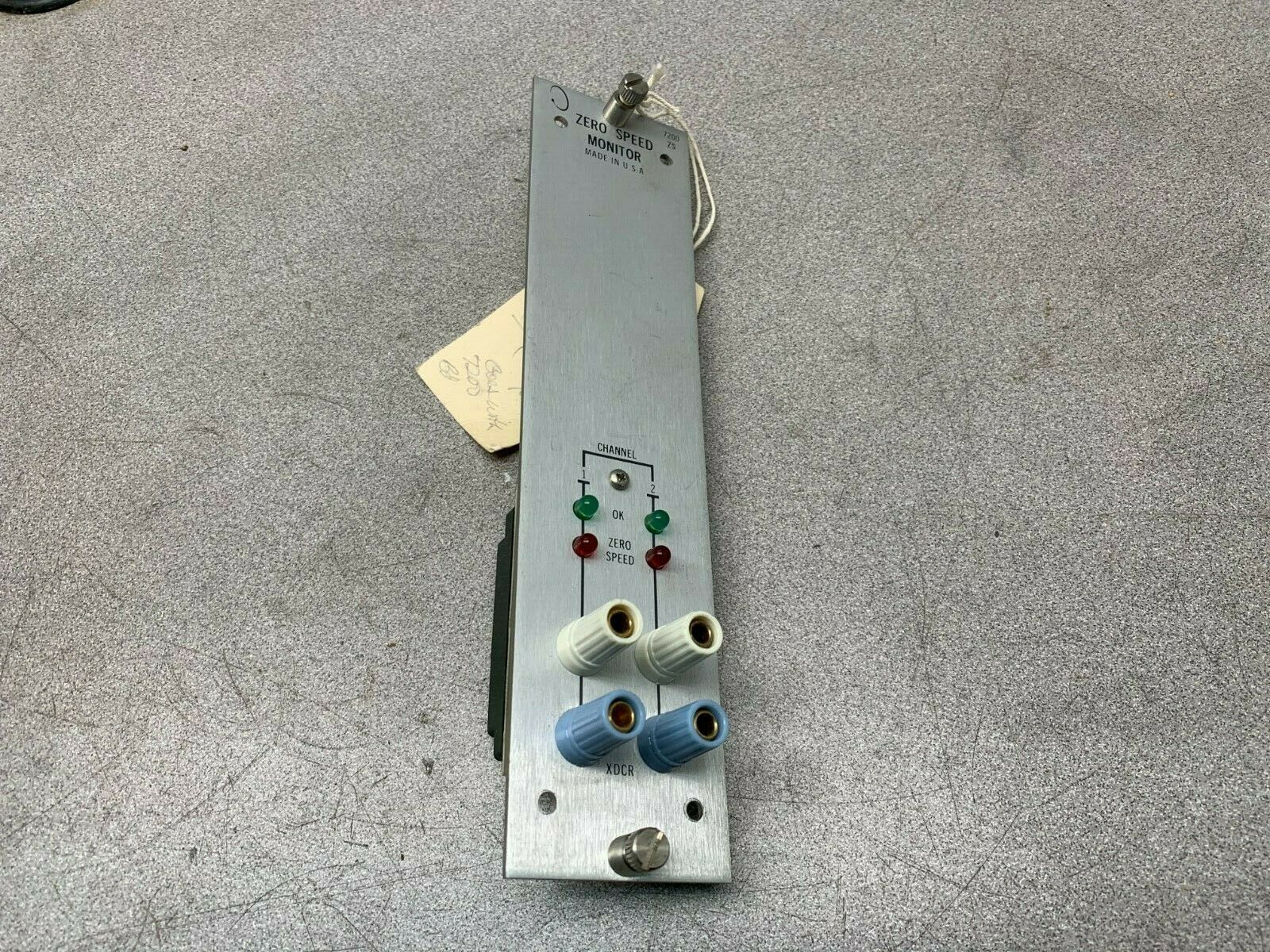 NEW NO BOX BENTLY NEVADA 72956-01C ZERO SPEED MONITOR FACEPLATE 72955-01