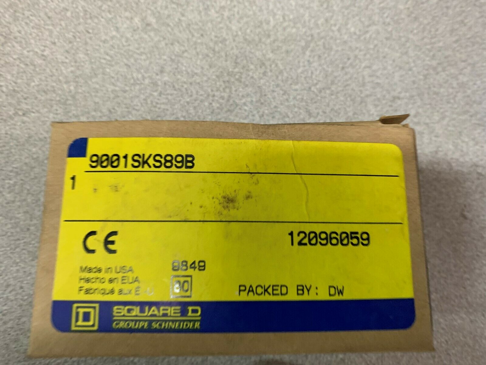 NEW IN BOX SQUARE D SELECTOR SWITCH 9001SKS89B