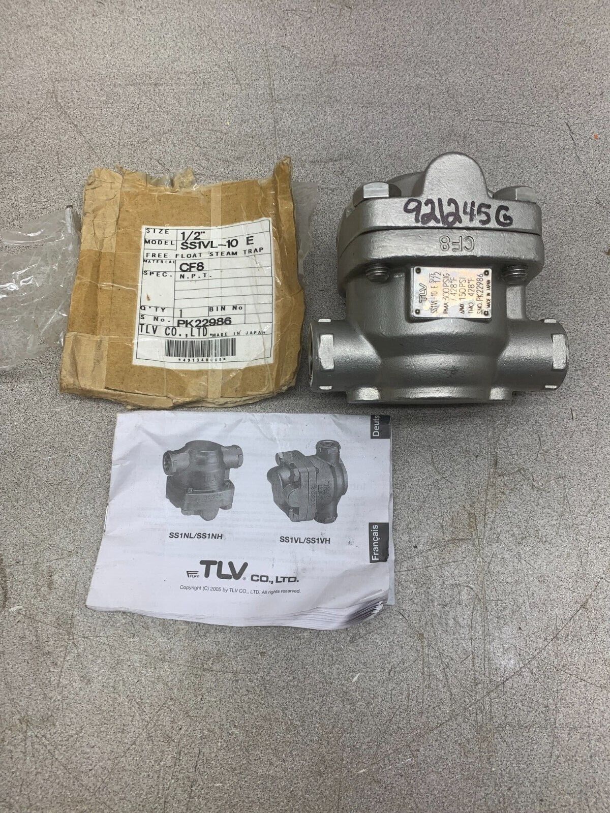 NEW NO BOX TLV 1/2" STEAM TRAP SS1VL-10E