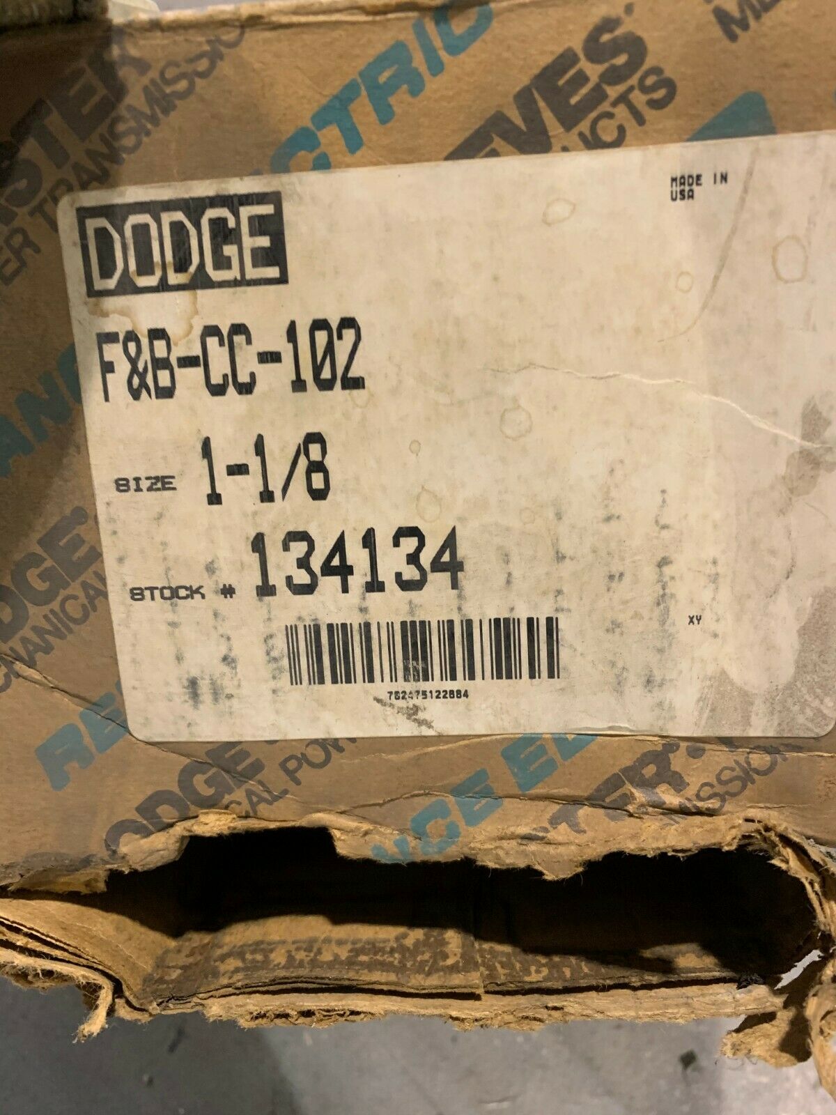 NEW DODGE 134134 PILLOW BLOCK BEARING 1-1/8" BORE F&B-CC-102