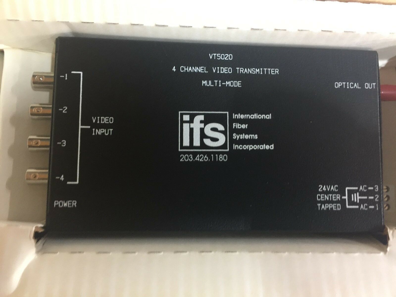 NEW IN BOX IFS 4 CHANNEL VIDEO TRANSMITTER MULTI-MODE VT5020