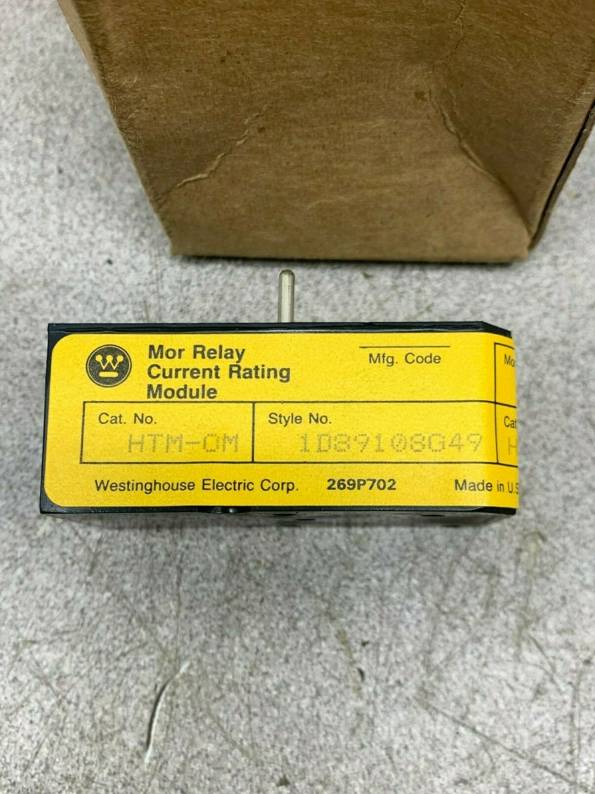 NEW IN BOX WESTINGHOUSE HTM-0M CURRENT RATING MODULE HTM-OM STYLE 1D89108G49