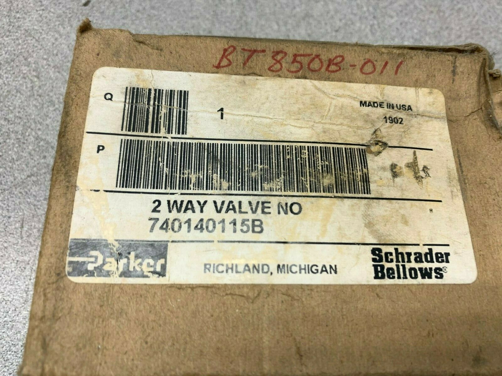 NEW IN BOX PARKER 2 WAY VALVE 740140115B