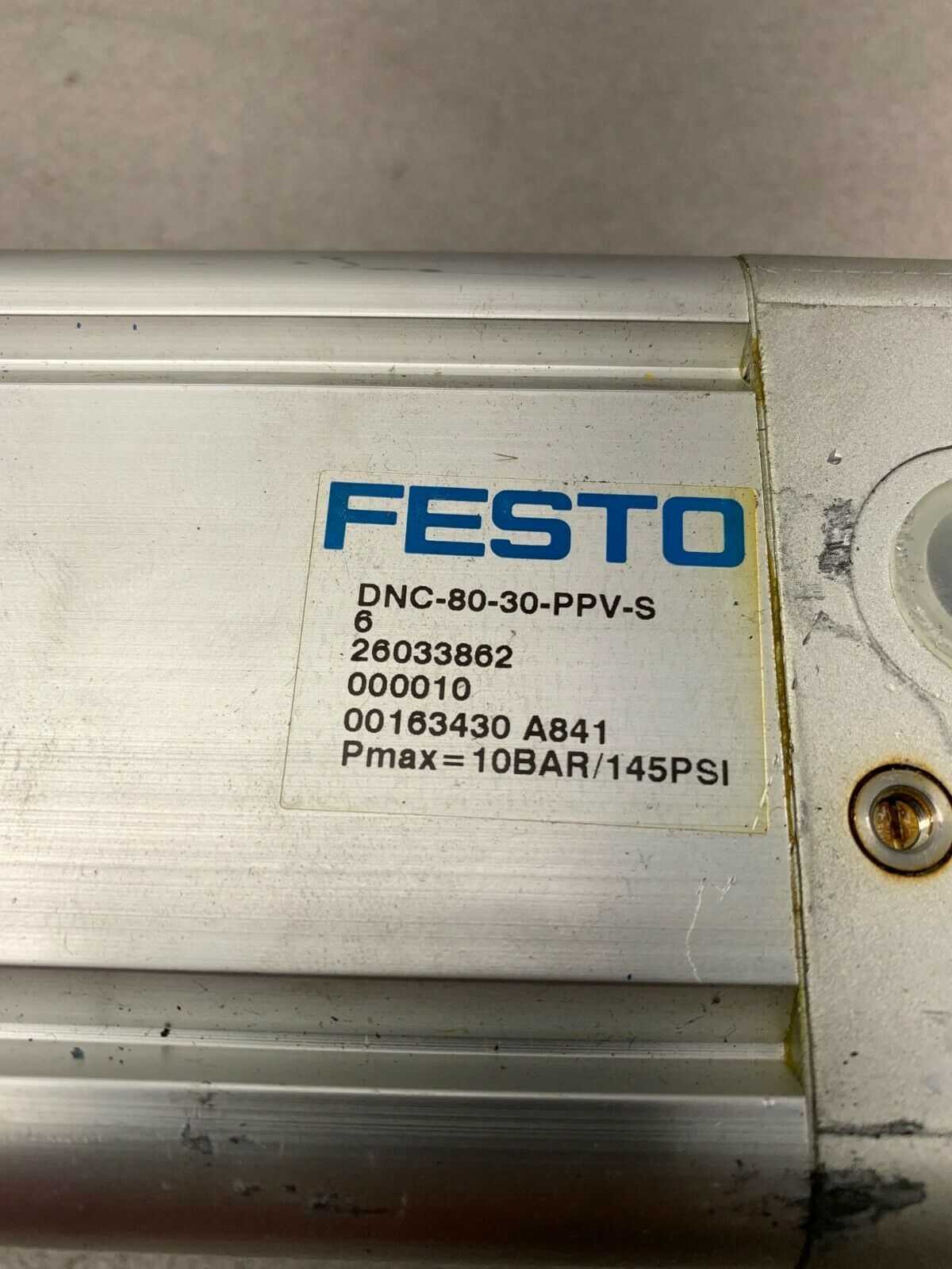 NEW NO BOX FESTO DNC-80-30-PPV-S PNEUMATIC CYLINDER DNC-80-30-PPV-S6